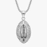 Rugby ketting van staal met kristal Lana voor heren