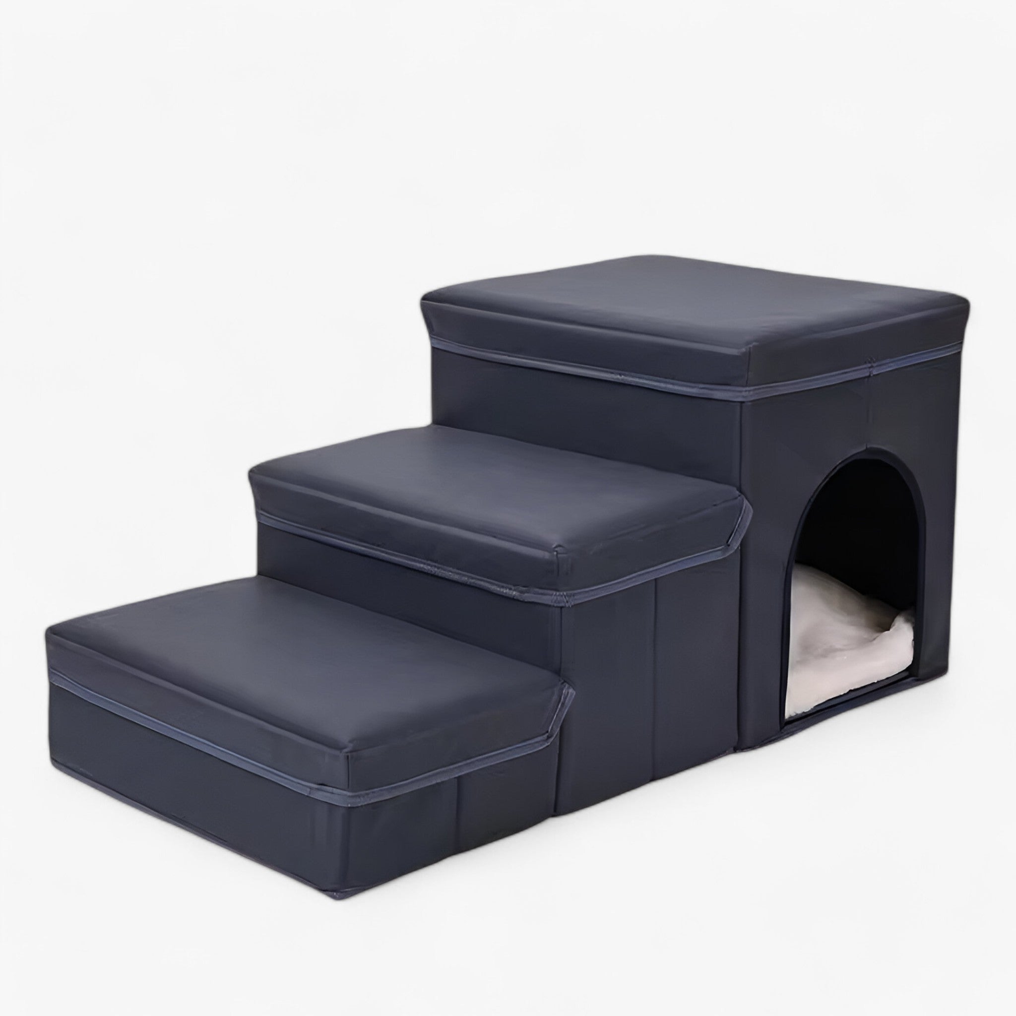 Scala Pieghevole per Cani con Spazio di Archiviazione Uomo - Blu scuro - archiviazione cani pets & supplies pieghevole scala scala pieghevole spazio uomo - Concept Palermo