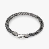Vintage zilveren armband - robuuste en handgevlochten elegantie voor heren