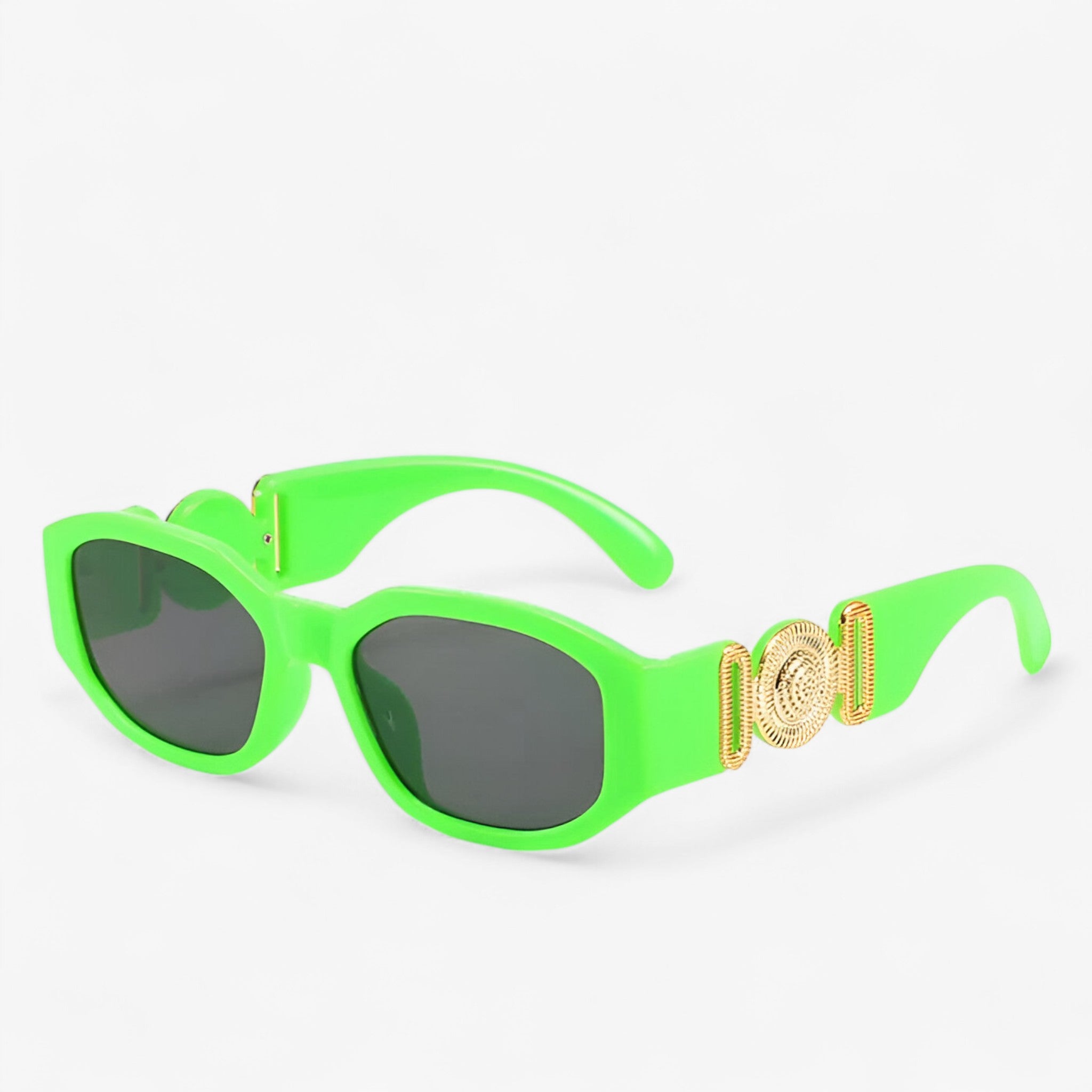 Occhiali da sole rettangolari piccoli da viaggio e stile vintage Uomo - Verde As shown - Fashion Sunglasses men sunglasses polarized mens sunglasses occhiali occhiali sole piccoli Polarized man sunglasses rettangolari sole stile sunglasses sunglasses polarized men uomo - Concept Palermo