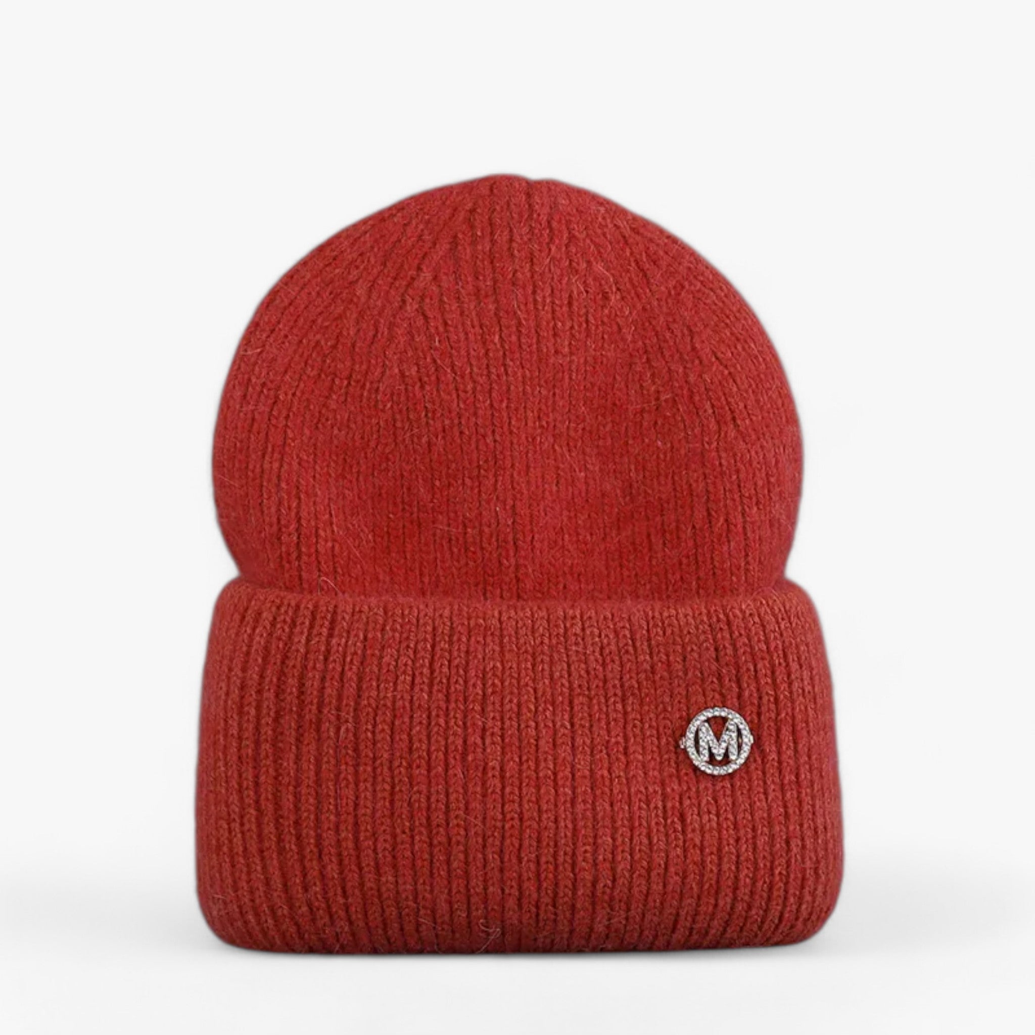 Cappello invernale: calore con vera pelliccia di coniglio Donna - Rosso e arancione con M 54cm-60cm - beanies bucket hats calore cappello cappello invernale coniglio donna hat invernale pelliccia Sun Hats - Concept Palermo
