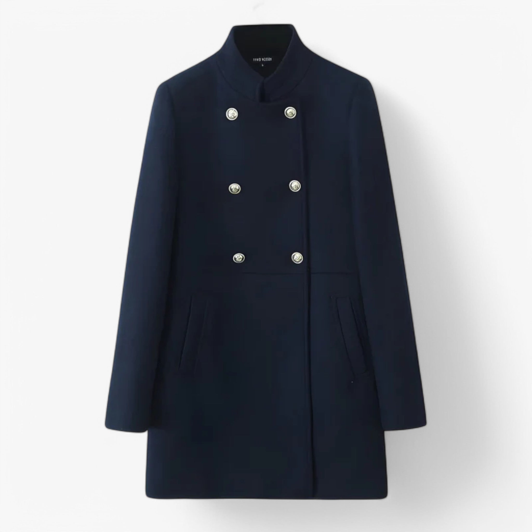Cappotto autunnale alla moda Lana - Blu navy - alla autunnale cappotto cappotto autunnale lana moda women's coats & jackets - Concept Palermo