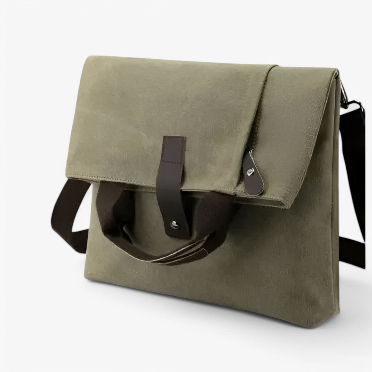 Borsa Tracolla Uomo Grande Grigia in Tela Canvas Resistente - Lavoro, Viaggio, Università - - Bags borsa canvas handbags mens bag tracolla uomini versatile versatile borsa - Concept Palermo