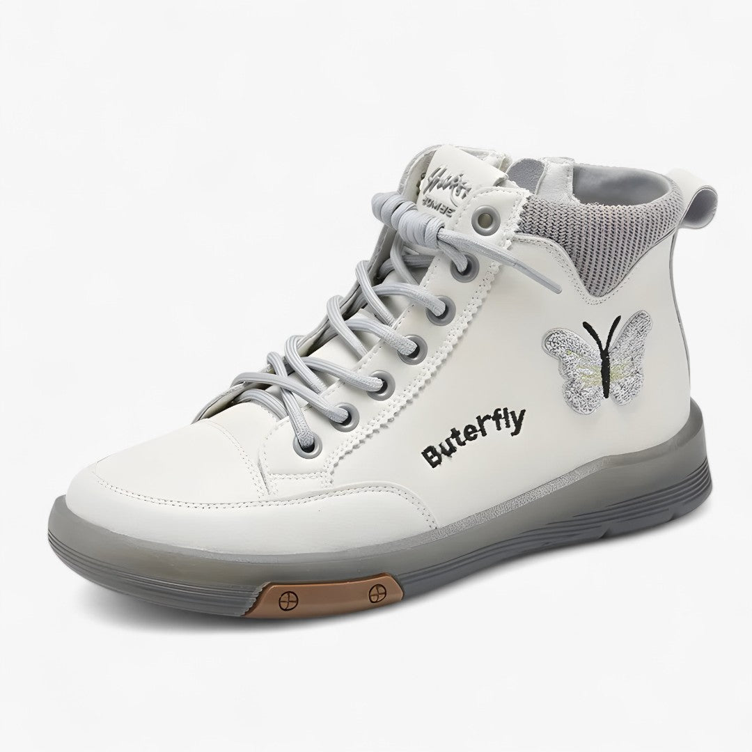Stivaletti bianchi in vera pelle stile sneaker – Casual e raffinati per ogni giorno Donna - Grigio - bianchi casual donna giorno ogni pelle raffinati shoes shoes for women Shoes women - Concept Palermo