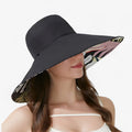 Sombrero de verano con ala ancha reversible para hombre