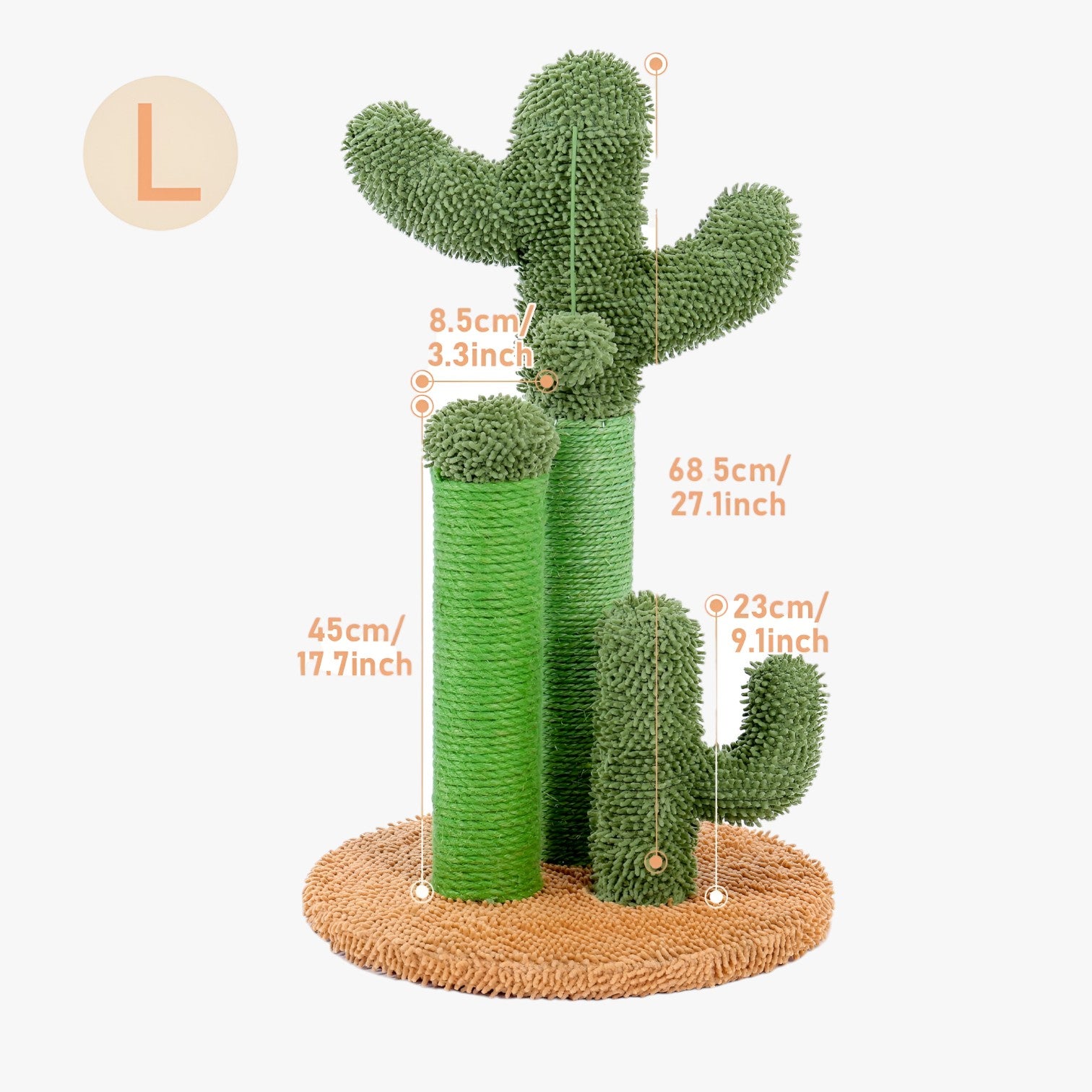 Cactus Scratch Fun Graffiatoio Interattivo a 3 Pali con Pallina Pendente - - cactus cactus scratch graffiatoio interattivo mitzy | cactus scratch fun graffiatoio interattivo a 3 pali con pallina pendente - €25 pali pallina pendente pet PET SUPPLIES petproduct Pets - Concept Palermo