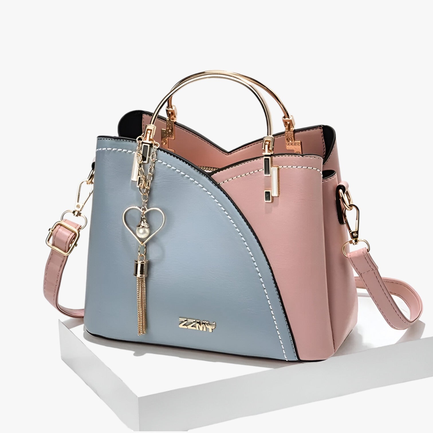 Borsa a Tracolla Donna in Vera Pelle Italiana, Elegante e Versatile, Colori Moda - Blu cielo - alla bag bags borsa borsa tracolla colori donna Gift Gifts for women moda pelle Shoulder Bags women womens fashion - Concept Palermo