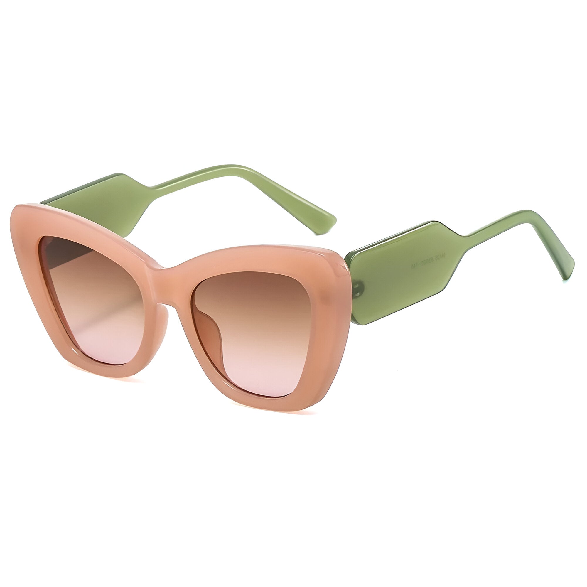 Occhiali da sole oversize a forma di occhio di gatto con protezione UV400 - verde rosa come immagine - Cat Eye Sunglasses cateye sunglasses Fashion Sunglasses forma gatto occhiali occhiali sole occhio oversize polarized sunglasses women protezione sole Sunglasses womens sun glasses - Concept Palermo