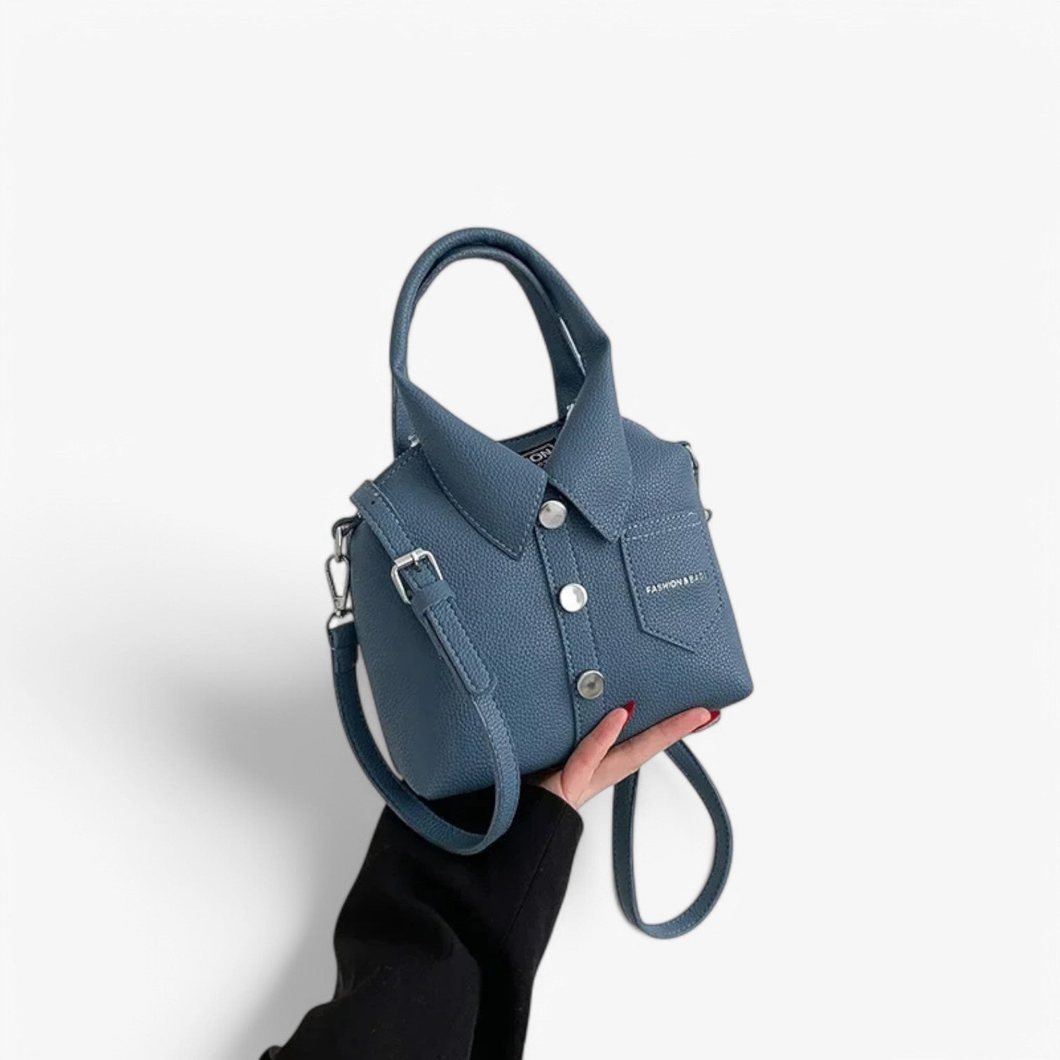 Borsa a Tracolla Donna Nera in PU Piccola Elegante per Sera e Giorno - Blu - bag bags borsa borsa tracolla comodità compatta design donna handbags quotidiana women bag - Concept Palermo