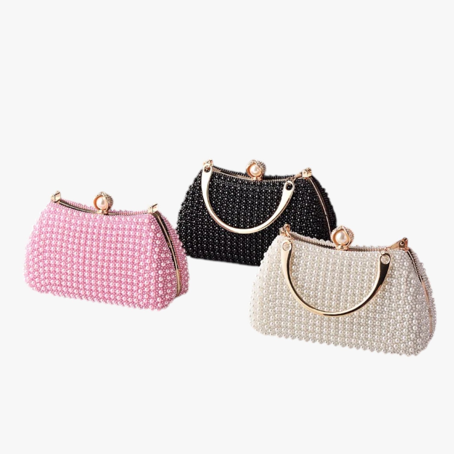 Borsa da sera in perle con manico a catena - - bag Bags borsa borsa sera catena handbags manico perle sera women bags Women's handbags - Concept Palermo