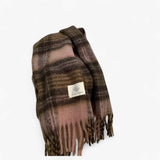 Dames Sjaal met Ruitpatroon in Mohair