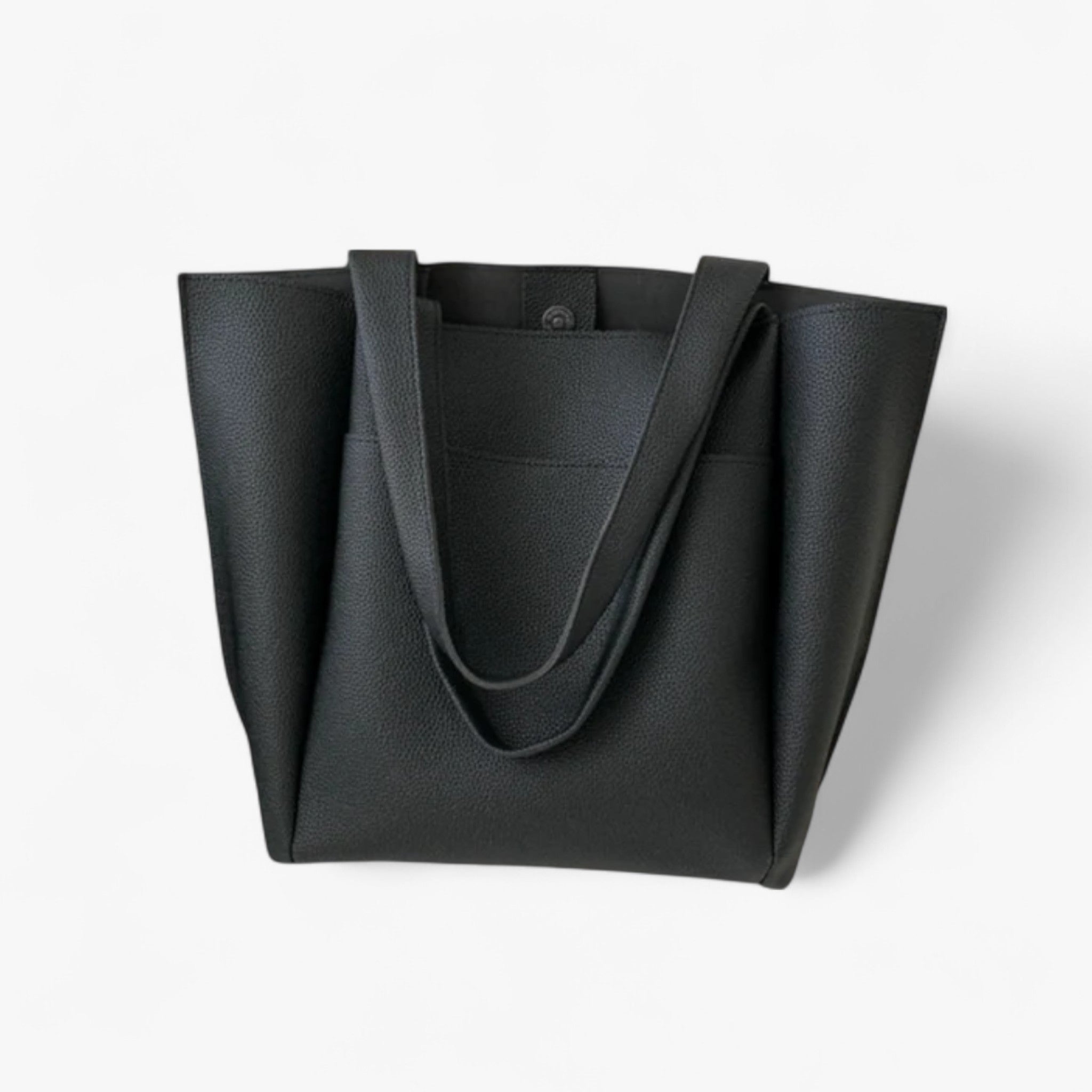 Borsa a tracolla di lusso in pelle vegana Donna - Nero 42cmx32cmx12cm - bags borsa borsa tracolla donna handbags Handbags Women pelle Shoulder & Crossbody Bags Shoulder Bags tracolla vegana women bags Women's handbags - Concept Palermo