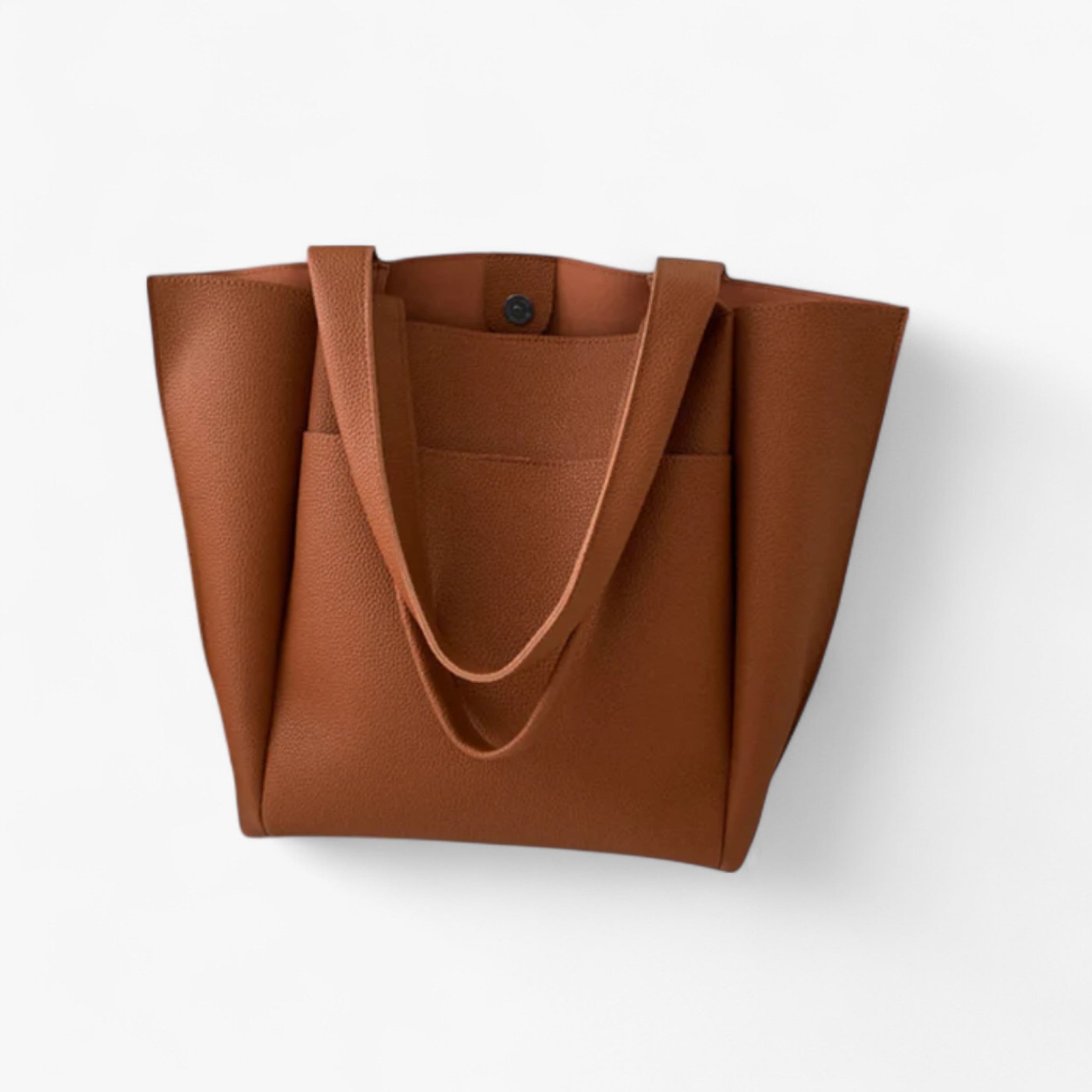 Borsa a tracolla di lusso in pelle vegana Donna - Marrone 42cmx32cmx12cm - bags borsa borsa tracolla donna handbags Handbags Women pelle Shoulder & Crossbody Bags Shoulder Bags tracolla vegana women bags Women's handbags - Concept Palermo