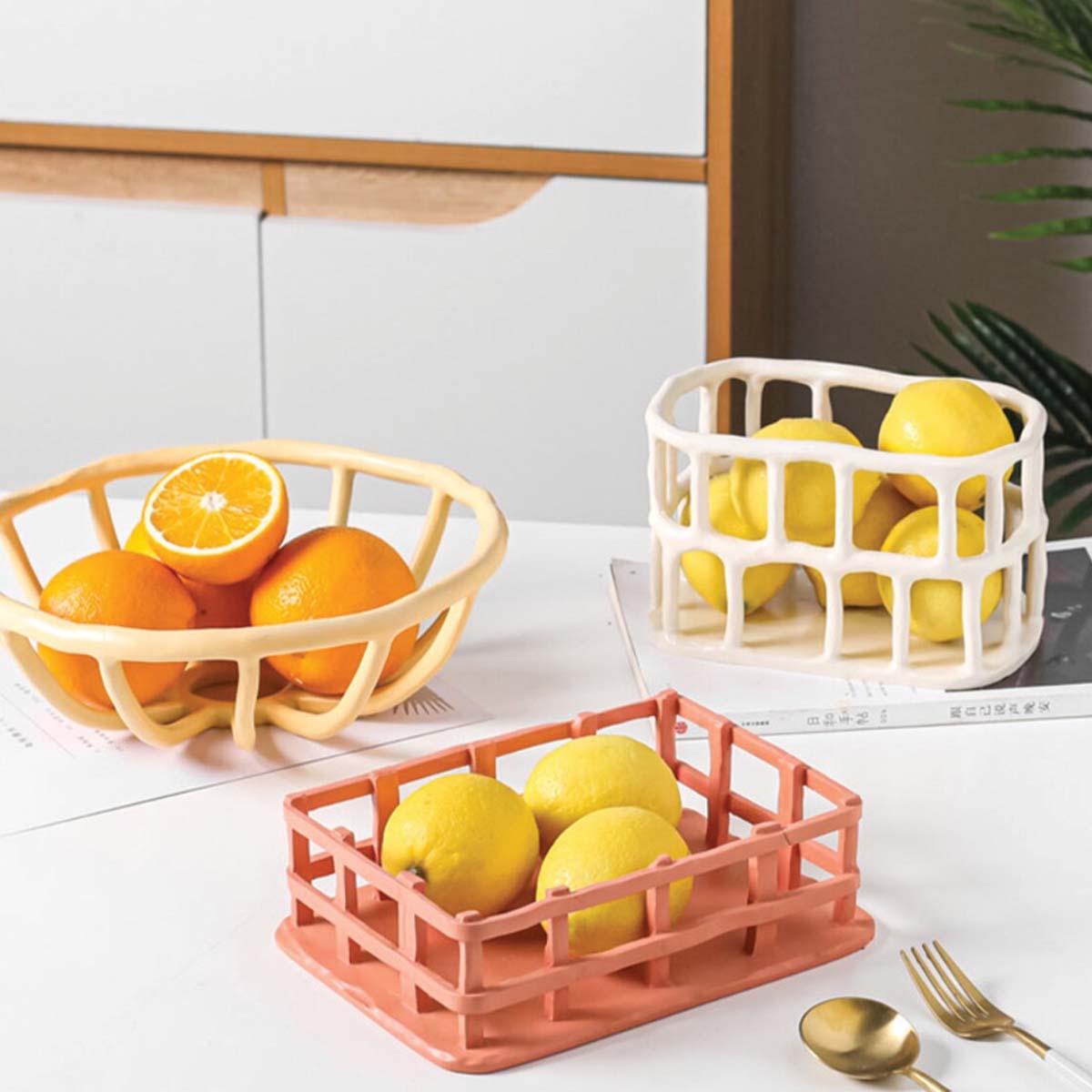 Ciotola di Frutta in Resina Artistica con Design - - artistica Ceramics ciotola ciotola frutta Decor design frutta Kitchen kitchen & dining resina - Concept Palermo