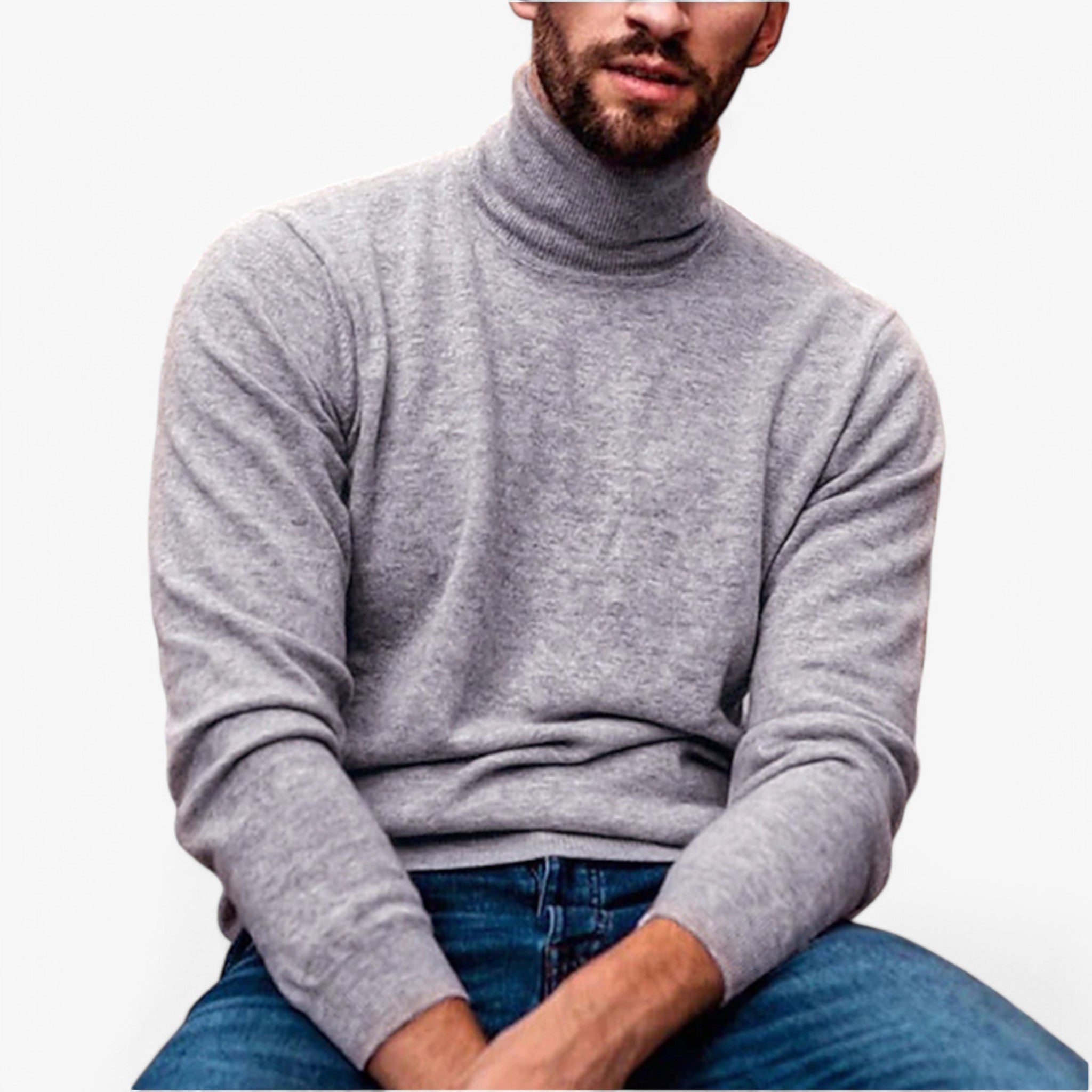 Maglione per la Stagione Fredda Uomo - Grigio Chiaro S - fredda maglione maglione stagione men men's sweater stagione uomo week42-tuesday - Concept Palermo