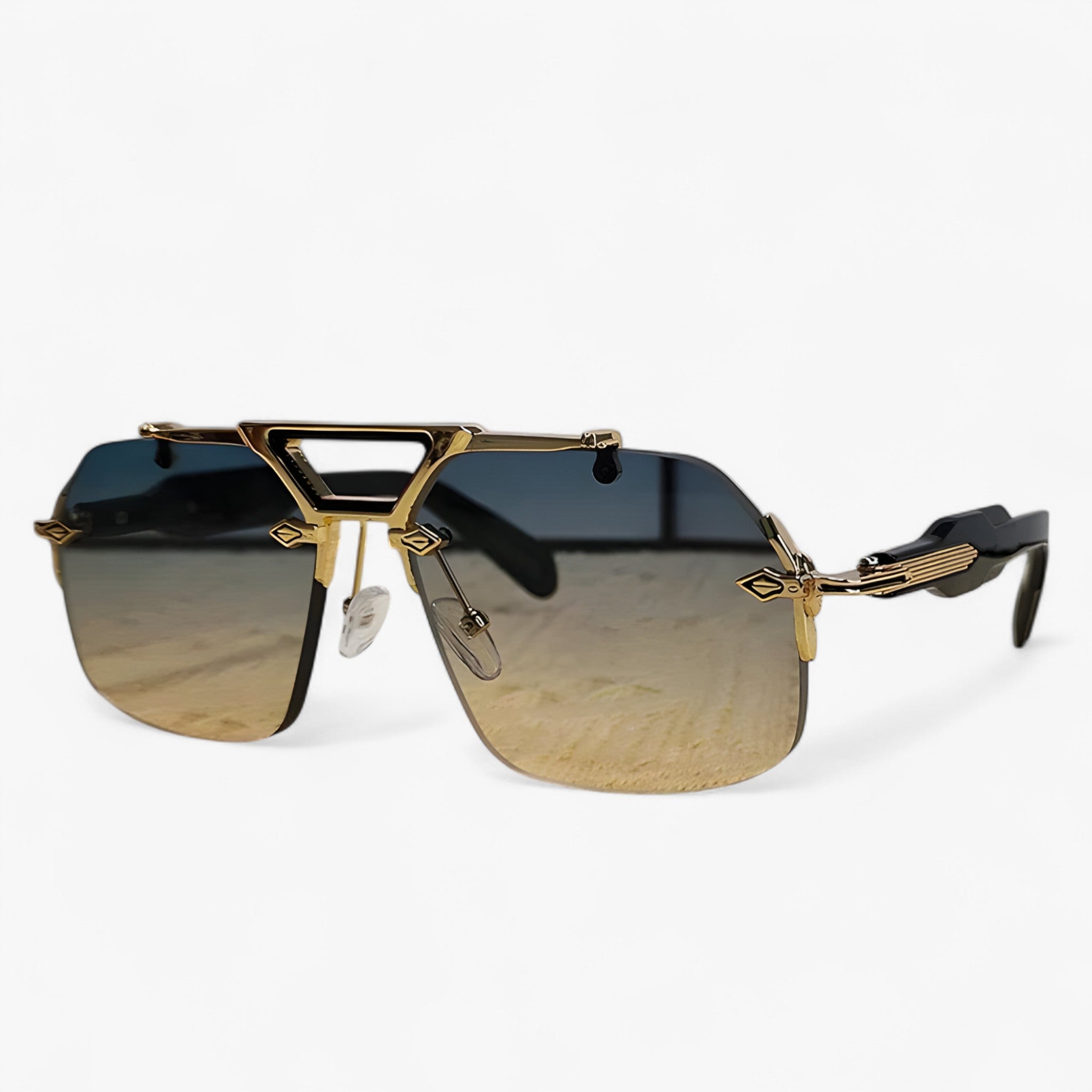 Occhiali da sole oversize punk senza montatura in metallo Uomo - - Fashion Sunglasses men sunglasses polarized mens sunglasses metallo montatura occhiali occhiali sole oversize Polarized man sunglasses punk sole sunglasses sunglasses polarized men - Concept Palermo
