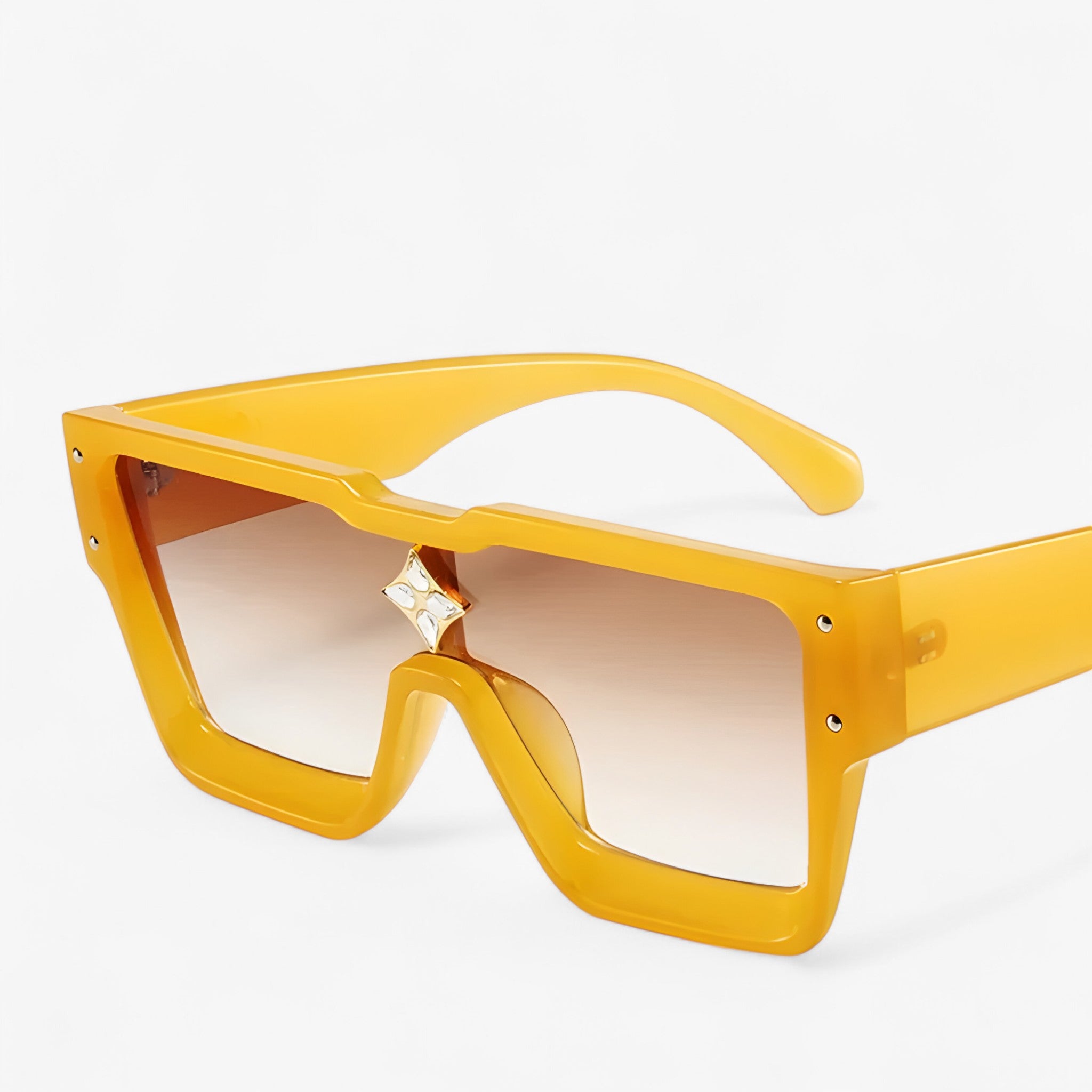 Occhiali da sole quadrati punk specchiati Uomo - Tè Giallo - Fashion Sunglasses men sunglasses polarized mens sunglasses occhiali occhiali sole Polarized man sunglasses punk quadrati sole specchiati sunglasses sunglasses polarized men uomo - Concept Palermo