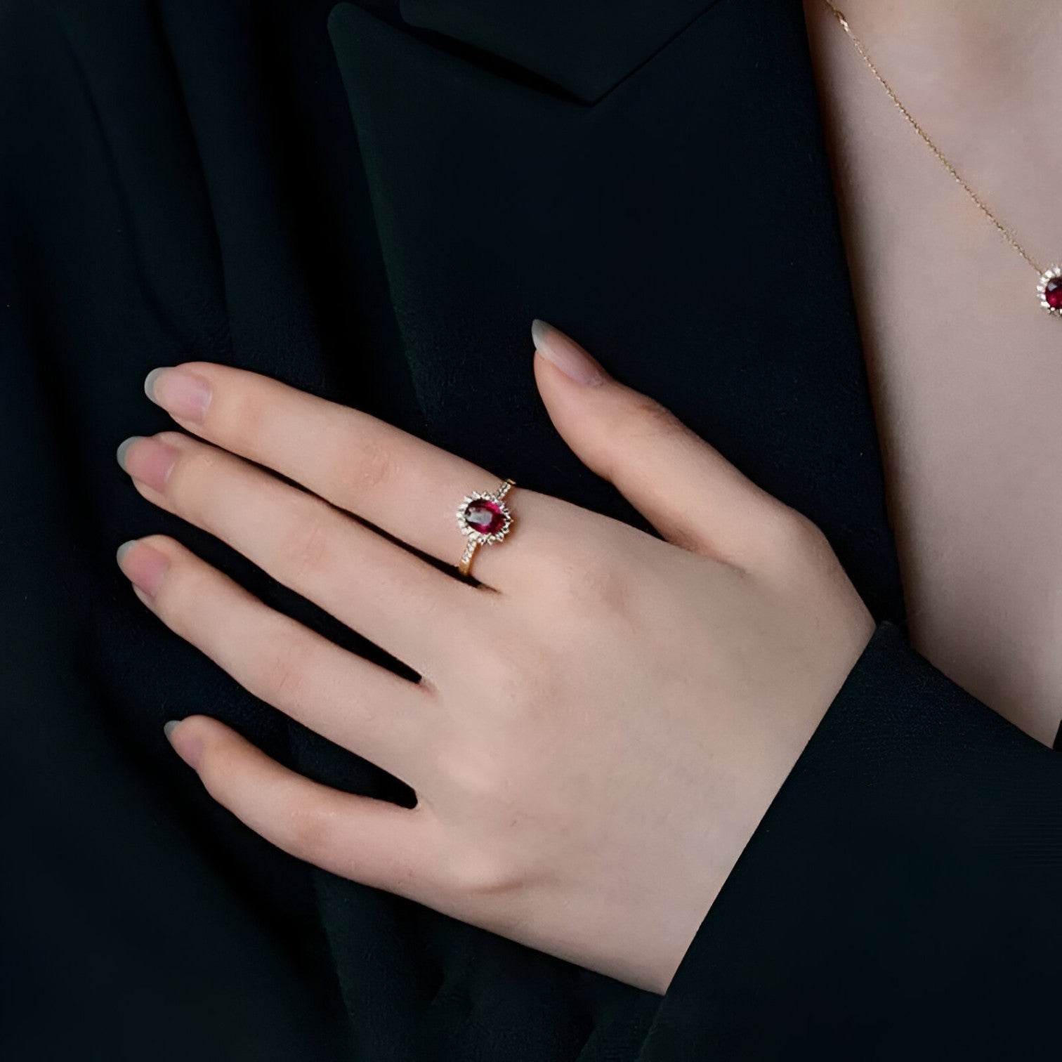 Anello vintage con flair reale e scintillante aspetto di rubino Oro Uomo - - anello anello vintage aspetto flair jewelry reale Rings rubino scintillante womens ring - Concept Palermo