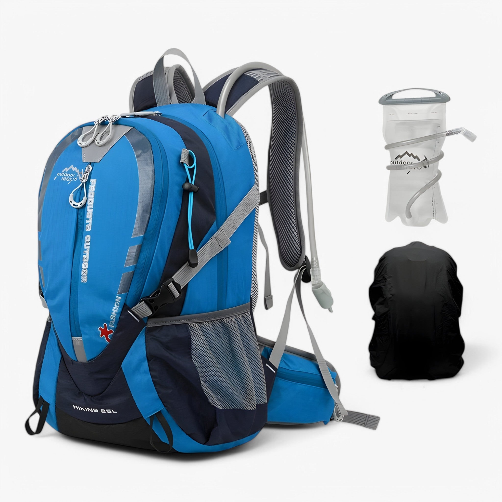 Zaino Idrico Trekking 25L Uomo, Leggero Traspirante per Escursioni, Corsa, Bici - Blu 2L Copertura pioggia - arthur | zaino idrico da 25l - €25 idrico uomo zaino zaino idrico - Concept Palermo