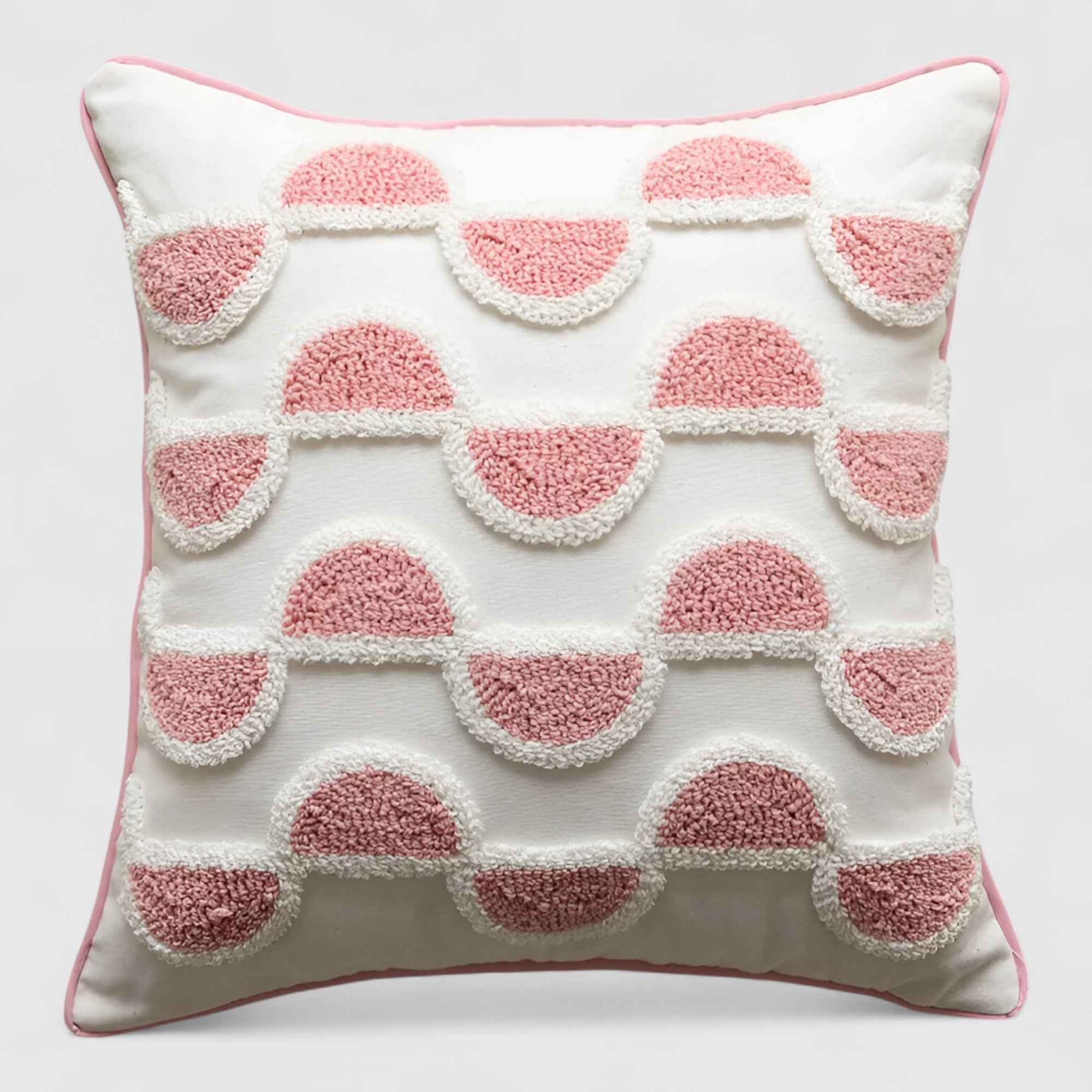 Cuscino Decorativo Rosa Velluto Capitonné