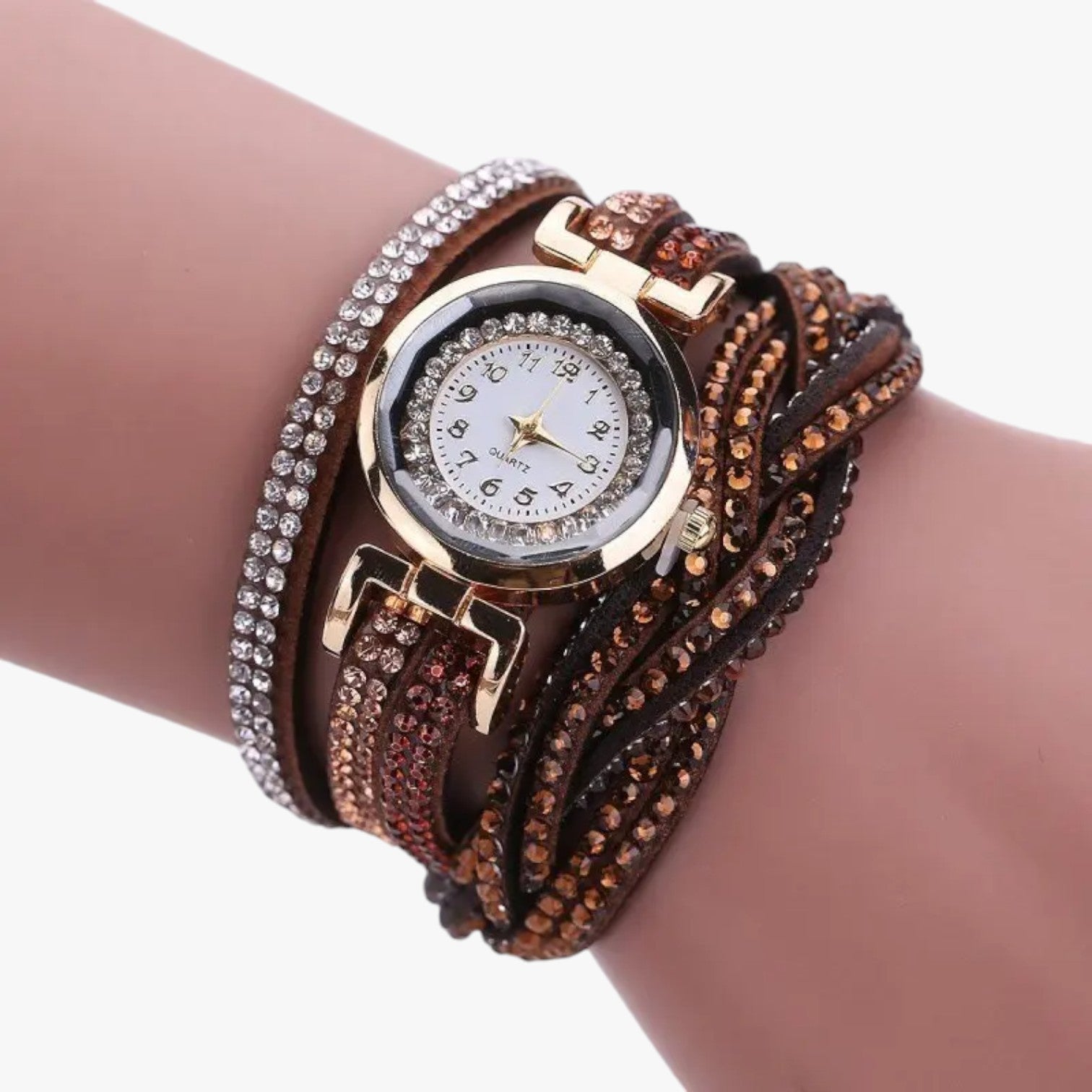 Orologio da donna con cinturino lungo in pelle: eleganza e lucentezza in uno - Marrone - cinturino donna eleganza female watch lucentezza orologio orologio donna pelle watch watch for women watches - Concept Palermo