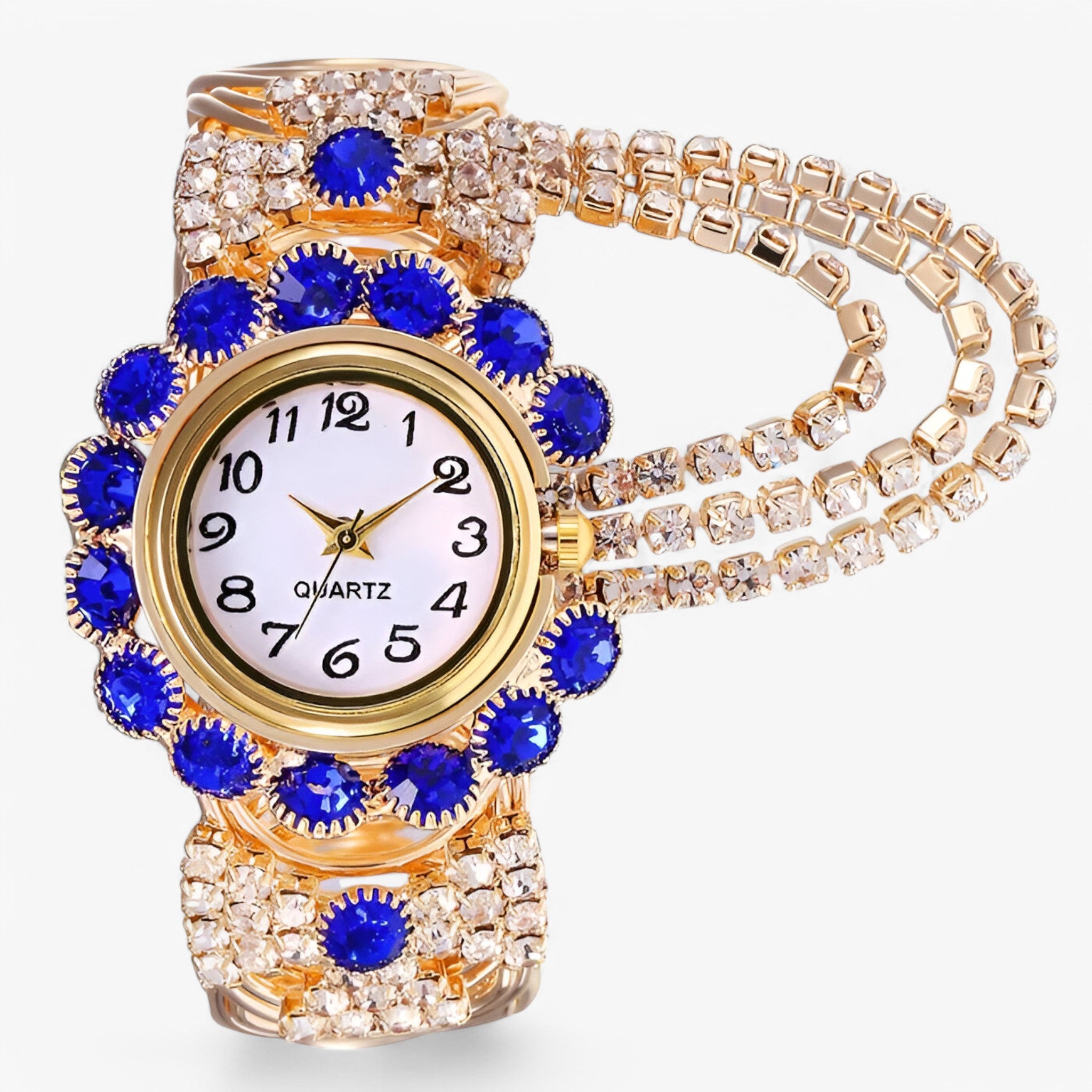 Orologio al quarzo con strass e cinturino in acciaio Uomo - Blu - acciaio cinturino female watch orologio orologio quarzo quarzo strass uomo watch for women watches - Concept Palermo