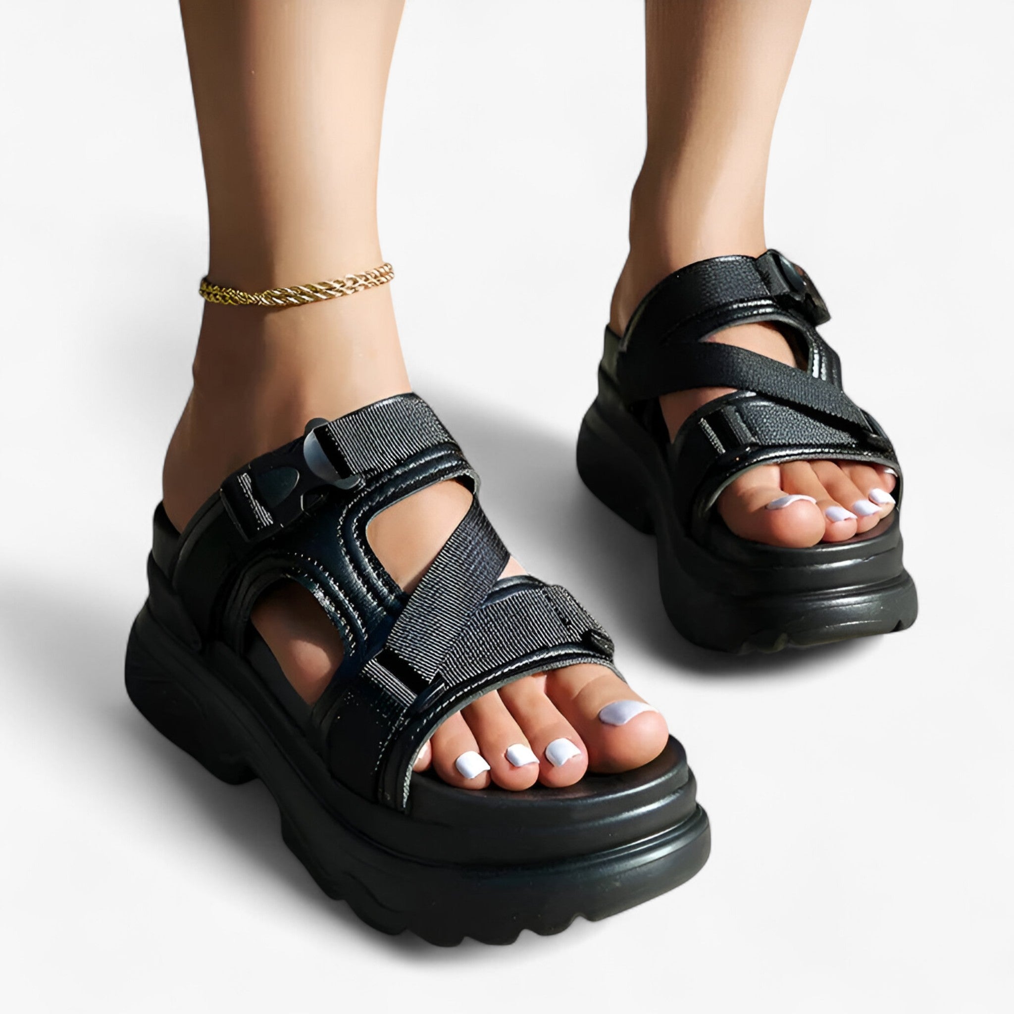Sandalias con suelas gruesas – cómodas y duraderas