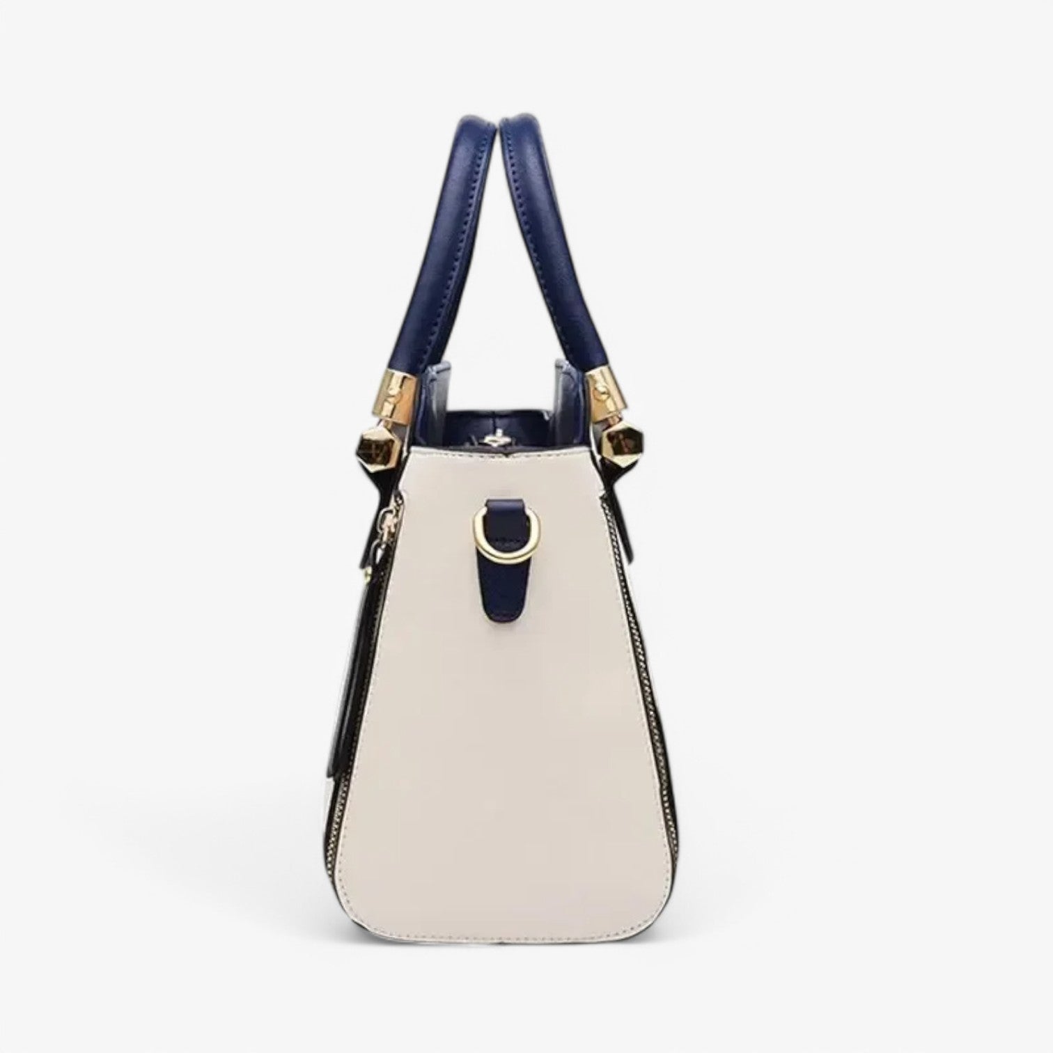Borsa Donna Grande in Pelle PU Nera/Beige Elegante per Lavoro, Ufficio, Università - - Bags borsa borsa mano chic contrasto handbags lavoro mano professionale women bags - Concept Palermo