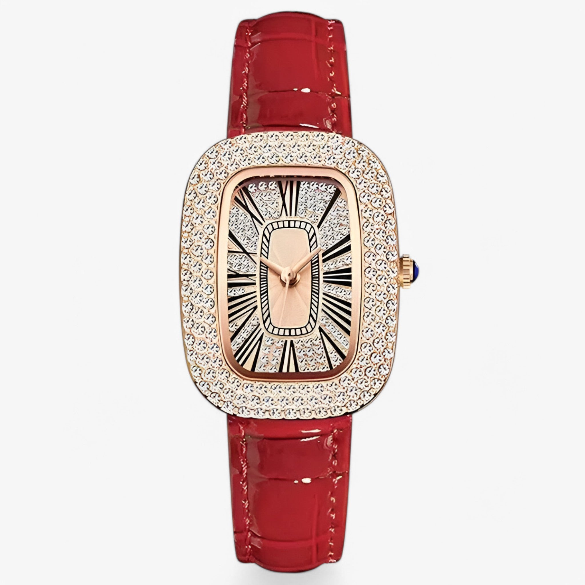 Orologio da donna verde in pelle con borchie decorative - Rossa - borchie decorative donna female watch orologio orologio donna pelle watch for women watches - Concept Palermo