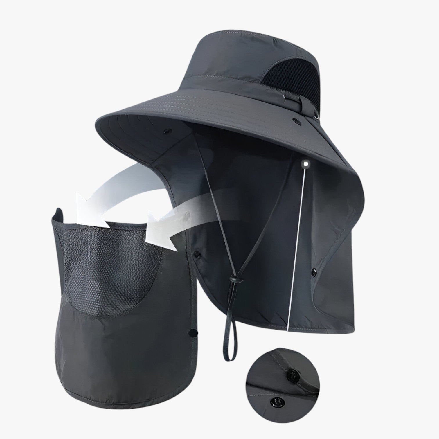 Scarpa da pesca protettiva UV con maschera Uomo - - bucket hats maschera men's hat mens accessory pesca protettiva scarpa scarpa pesca Sun Hats uomo - Concept Palermo
