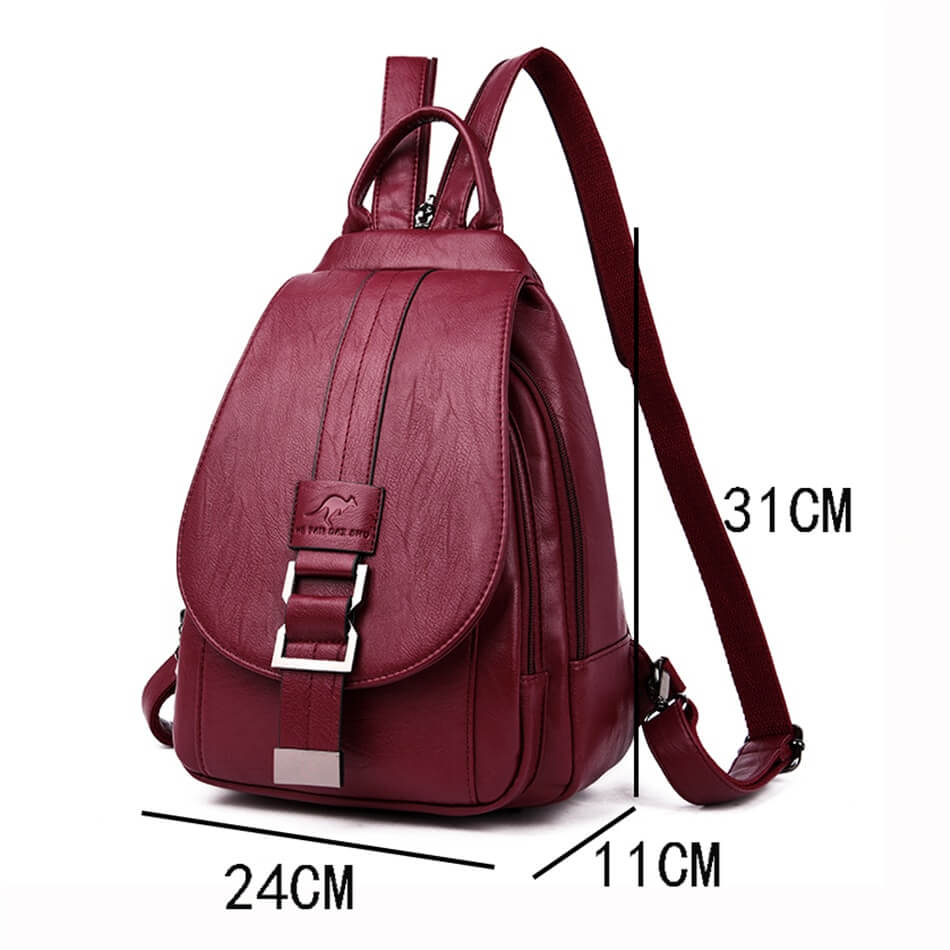 Zaino Donna in Vera Pelle Elegante e Chic, Ideale per Lavoro e Tempo Libero - - Backpacks bags chic pelle women's backpack zaino zaino pelle - Concept Palermo
