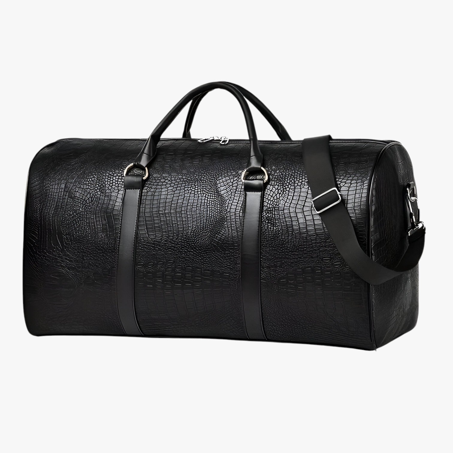 Borsa da Viaggio Grande in Pelle Marrone, Resistente e Capiente, per Uomo e Donna - Nero - Bags borsa borsa viaggio capiente duffel bag men bag pelle resistente viaggio - Concept Palermo