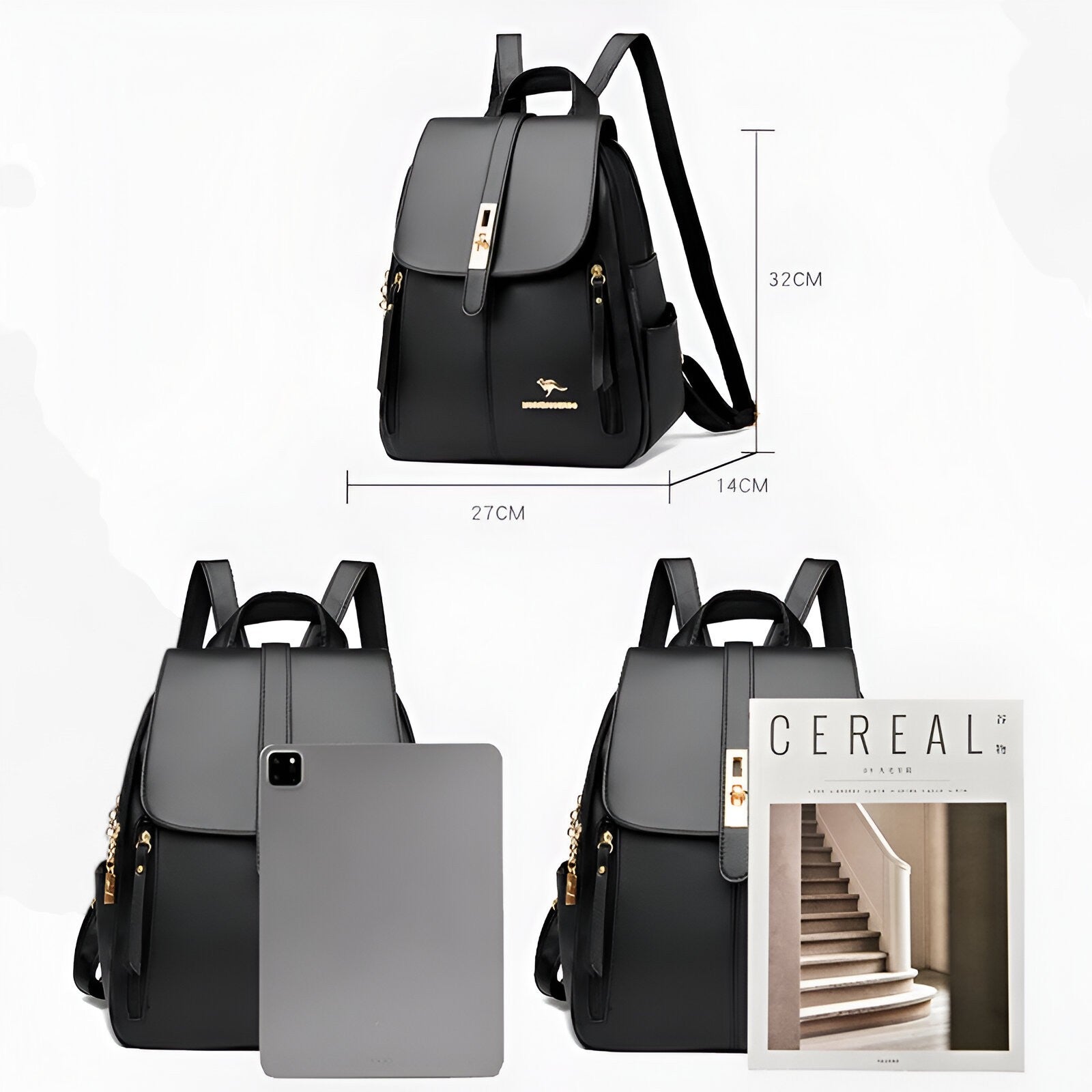 Zaino Donna Grande in Vera Pelle Italiana - Elegante per Lavoro, Viaggi e Uso Quotidiano - - Backpacks bag bags donna donne Gift Gifts for women pelle quotidiana viaggi vita women womens bag womens fashion zaino - Concept Palermo