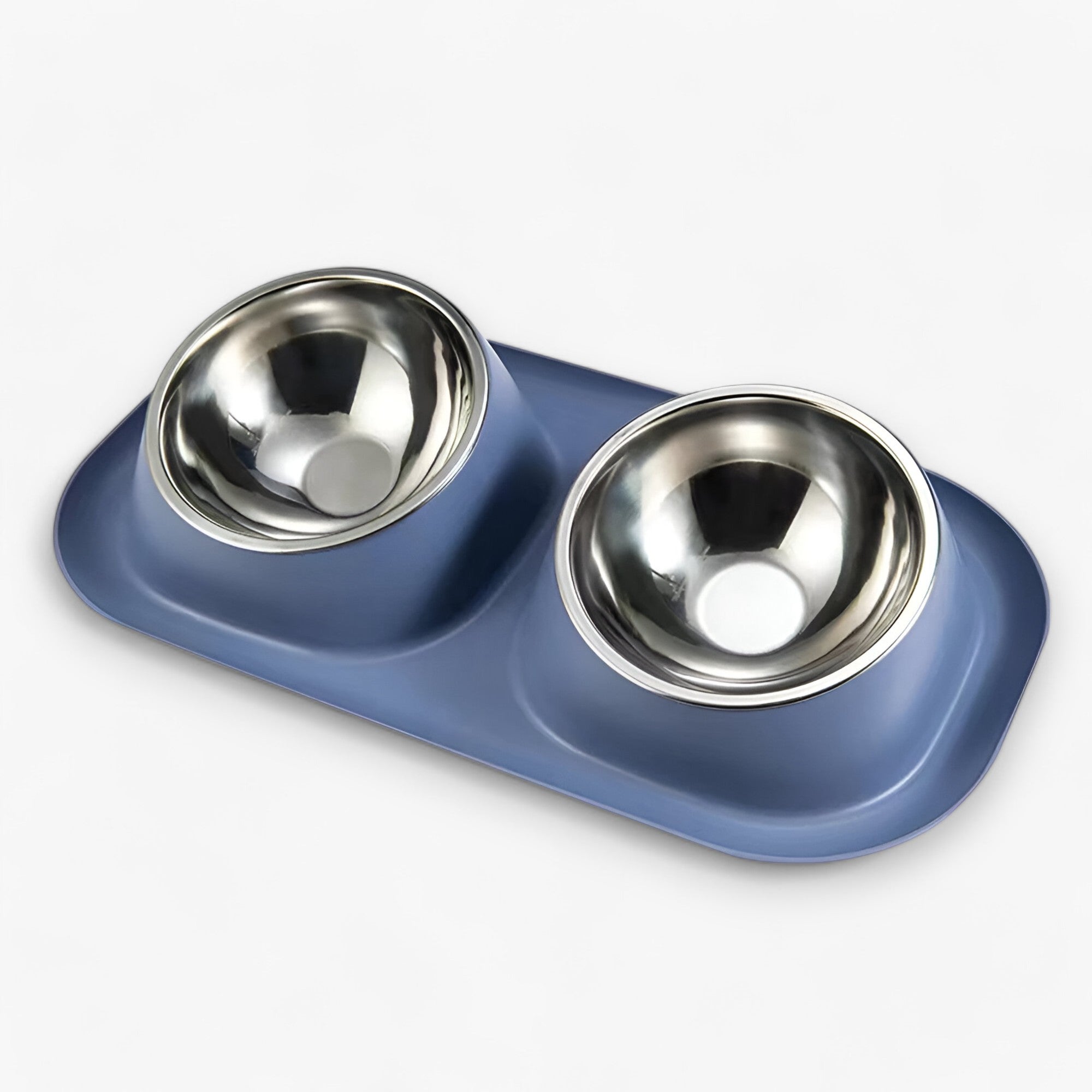 Ciotola Doppia in RVS – Antiscivolo e Amica del Collo Uomo - Blu - amica antiscivolo ciotola ciotola doppia collo doppia pet pet accessories PET SUPPLIES pets & supplies uomo - Concept Palermo