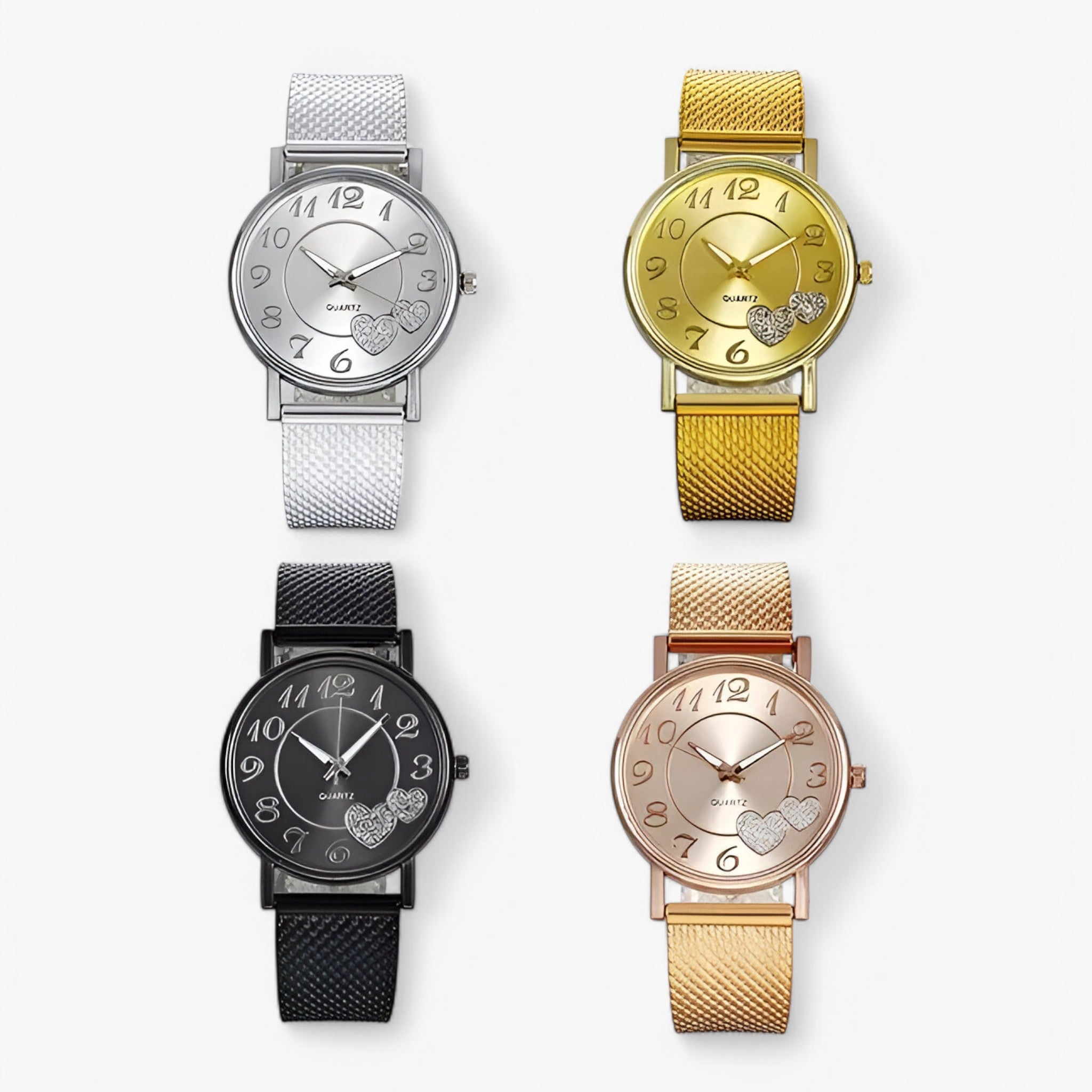 Orologio da Uomo in Oro Rosa con Quadrante a Cuore, Elegante e Moderno - - cuore female watch orologio orologio quadrante quadrante uomo watch for women watches - Concept Palermo
