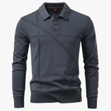 Heren polo trui, warme stof, diverse kleuren, slim fit, elegant