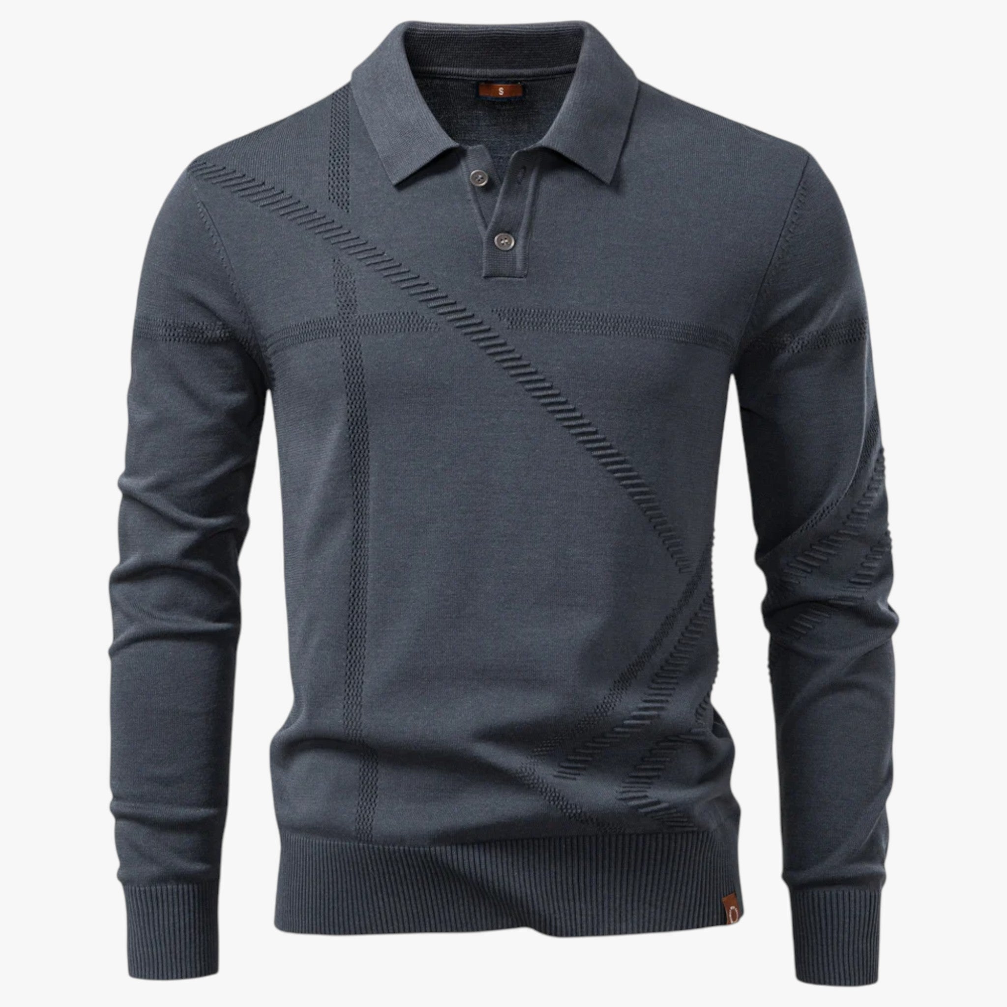 Maglione Polo Uomo Maglia Calda Vari Colori Slim Fit Elegante - Grigio scuro S - calda Clothes clothes men colori maglia maglione maglione polo men's top clothes polo slim Sweater sweater men sweaters - Concept Palermo