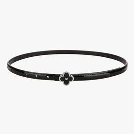 Cintura Uomo in Vera Pelle Sottile Nera per Abiti Eleganti e Casual - nero 100cm - Belts cintura cintura sottile Linen Men outfit pelle sottile uomo vera waist belt for women Womens belt - Concept Palermo