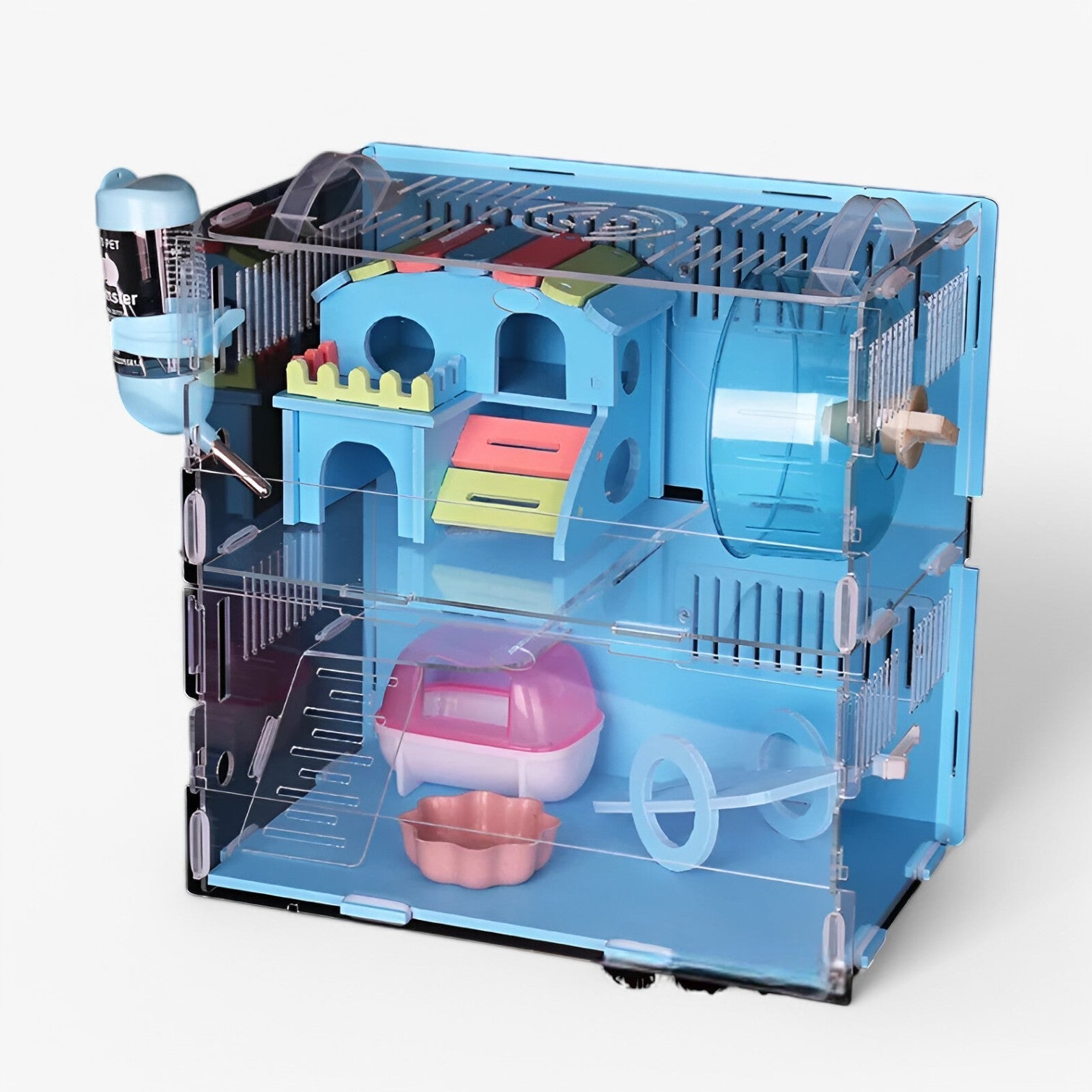 Gabbia per criceti blu a doppio livello - Spaziosa e sicura Uomo - - criceti doppio gabbia gabbia criceti hamster livello pet pet bed PET SUPPLIES pets & supplies sicura spaziosa - Concept Palermo