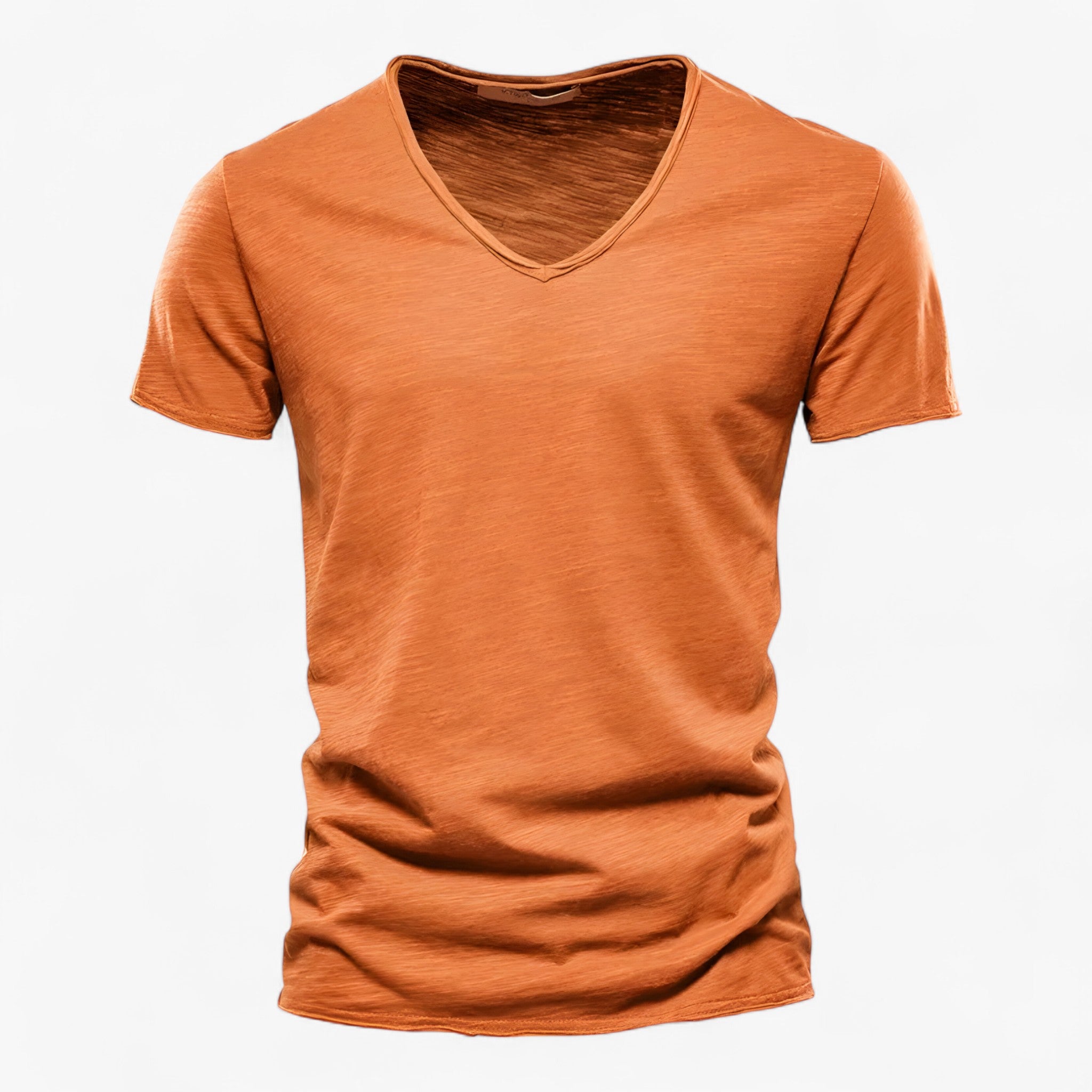 Camicia Estiva in Cotone Pelle Uomo - Arancione - camicia camicia estiva cotone estiva men's top clothes pelle uomo - Concept Palermo