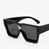 Unisex vierkante zonnebril met UV400 bescherming Heren