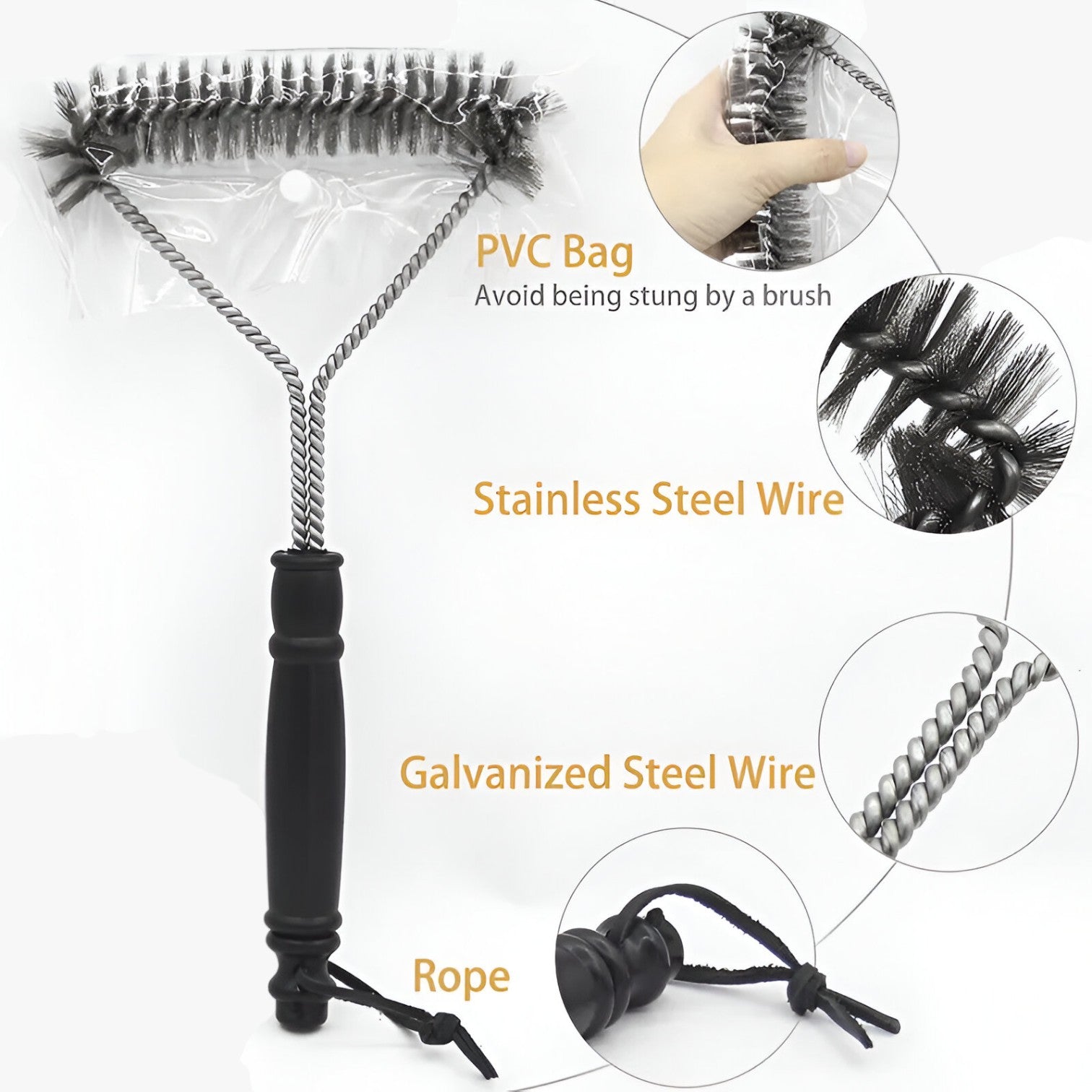 Spazzola potente per la pulizia del BBQ – Pulizia profonda in secondi Uomo - - Kitchen kitchen & dining kitchen accessory kitchen tools potente profonda pulizia secondi spazzola spazzola potente uomo - Concept Palermo