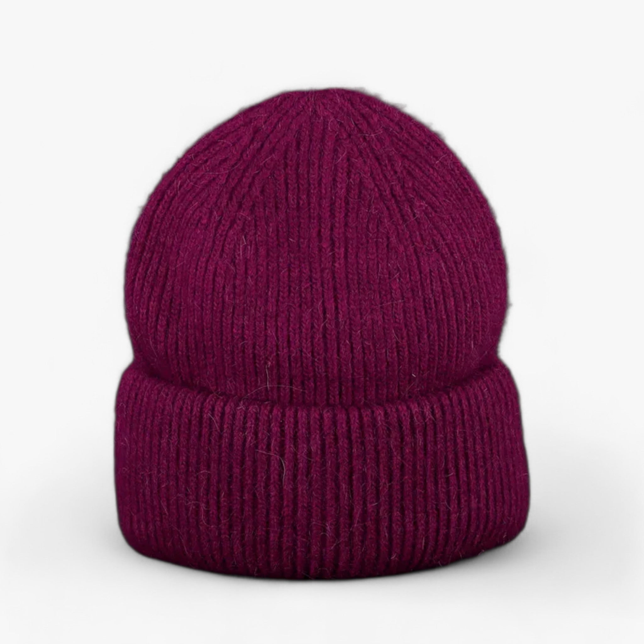 Cappello invernale: calore con vera pelliccia di coniglio Donna - Rosso porpora 54cm-60cm - beanies bucket hats calore cappello cappello invernale coniglio donna hat invernale pelliccia Sun Hats - Concept Palermo