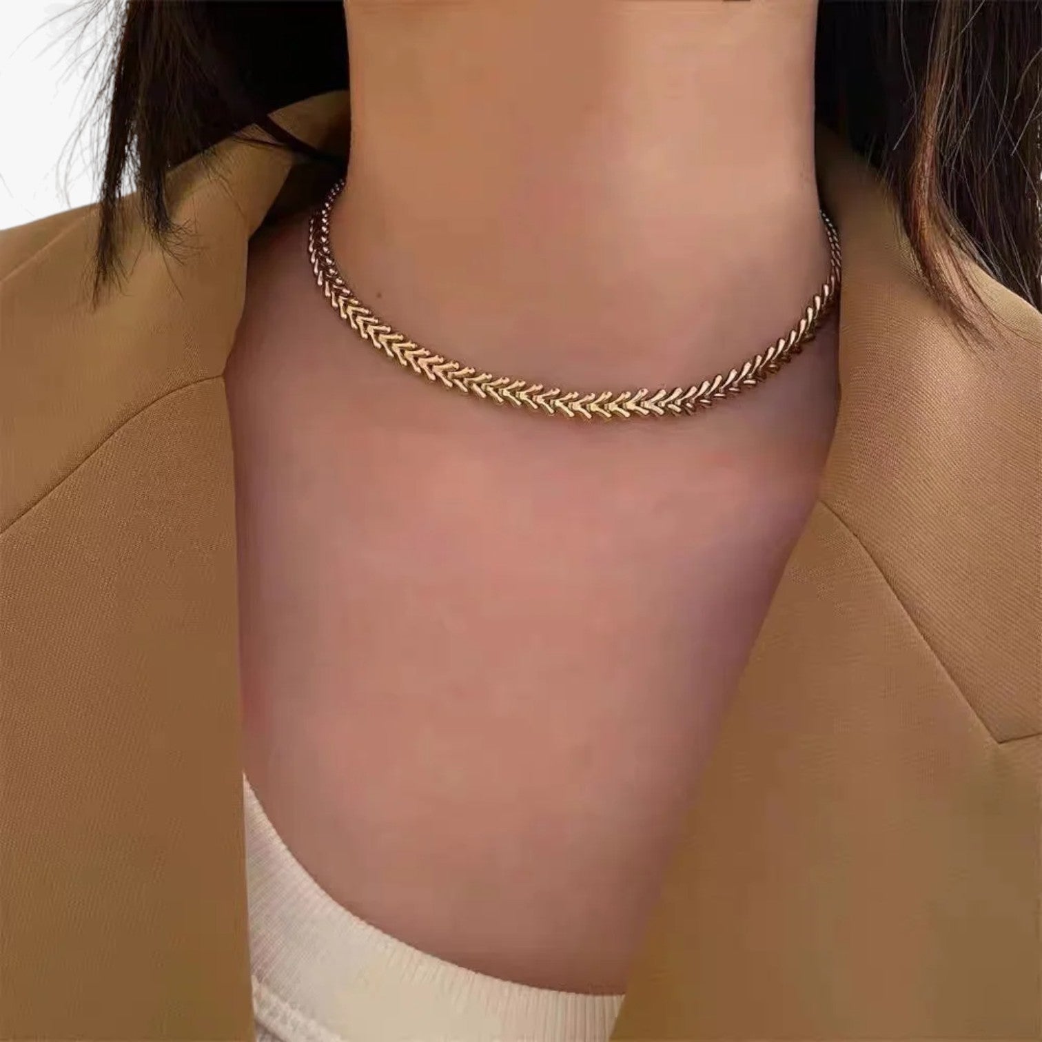 Collana Choker in acciaio inossidabile a forma di bottiglia Lana Donna - - acciaio bottiglia choker collana collana choker donna elegant womens necklaces forma inossidabile Necklace NECKLACES Necklaces for Women - Concept Palermo