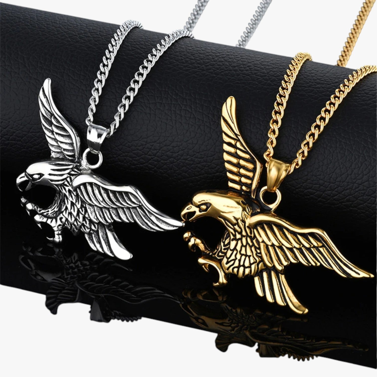 Collana aquila punk in acciaio Lana Uomo - - acciaio aquila collana collana aquila jewelry lana necklace necklace for men NECKLACES punk uomo - Concept Palermo