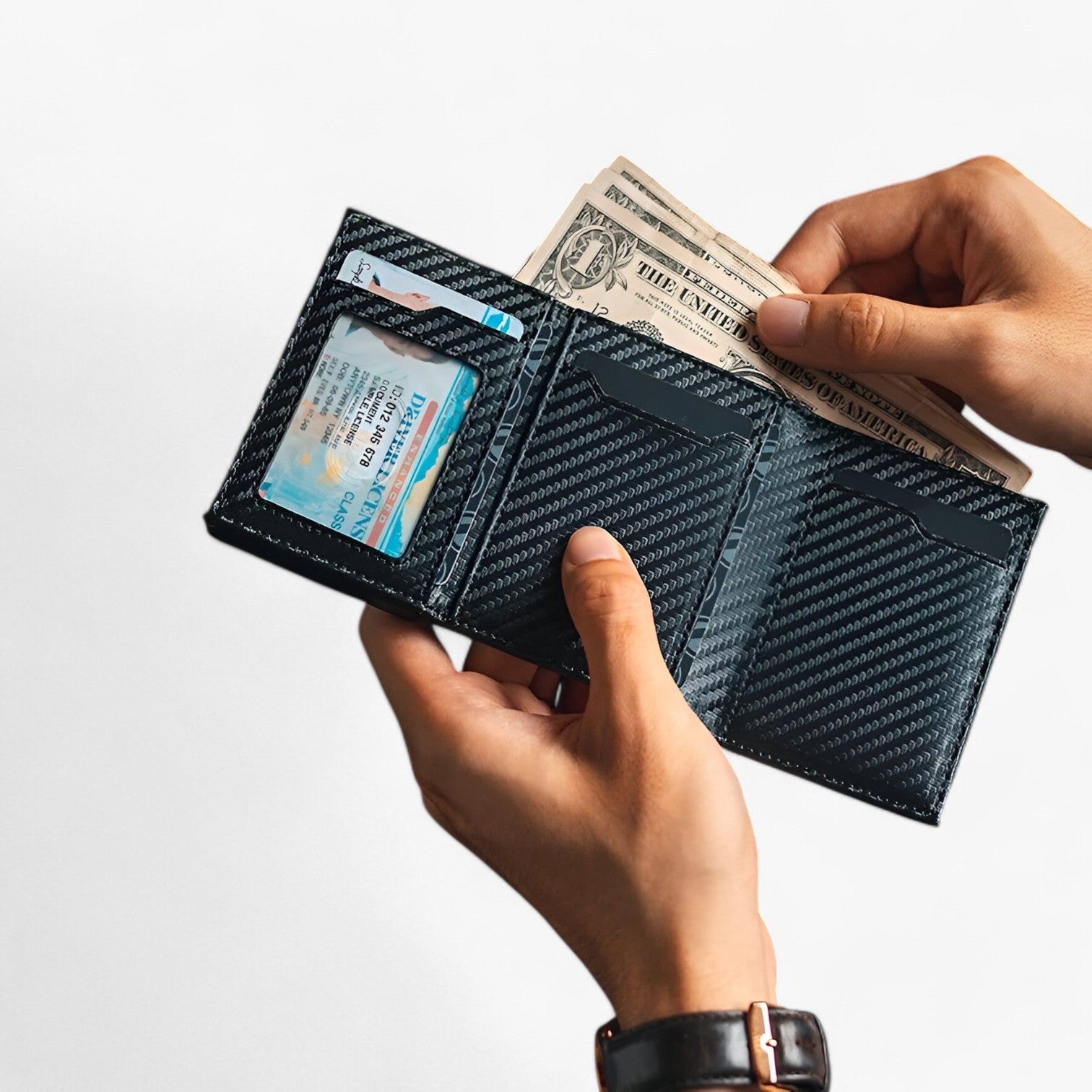 Portafoglio Bi-Fold RFID Sicuro con Tasca per Monete Uomo - - fold mens accessory mens wallet monete portafoglio rfid sicuro tasca uomo wallet wallets - Concept Palermo