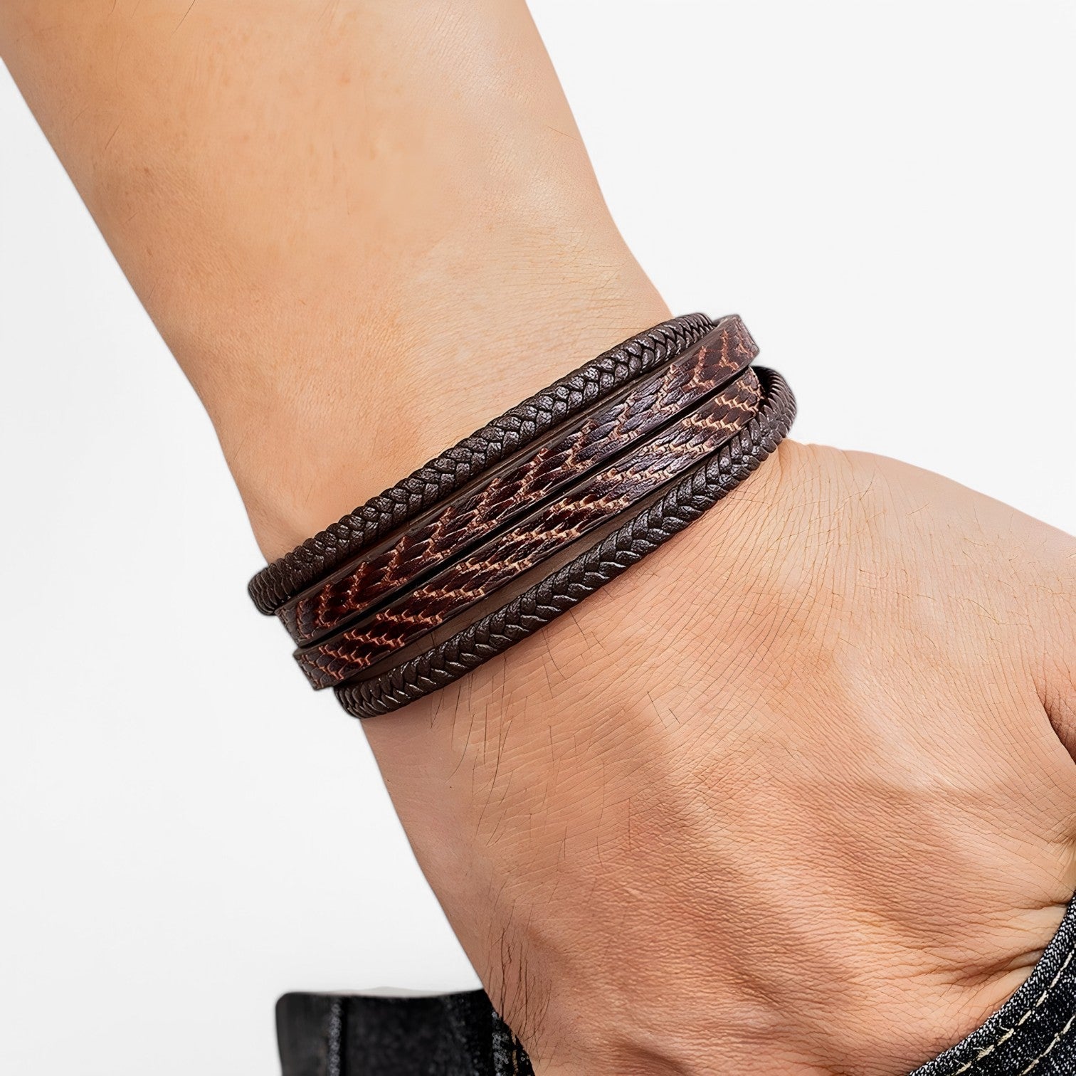 Multistrato & Magnetico Pelle Uomo - - BRACELETS jewelry magnetico mens accessory mens bracelet multistrato multistrato magnetico pelle uomo - Concept Palermo