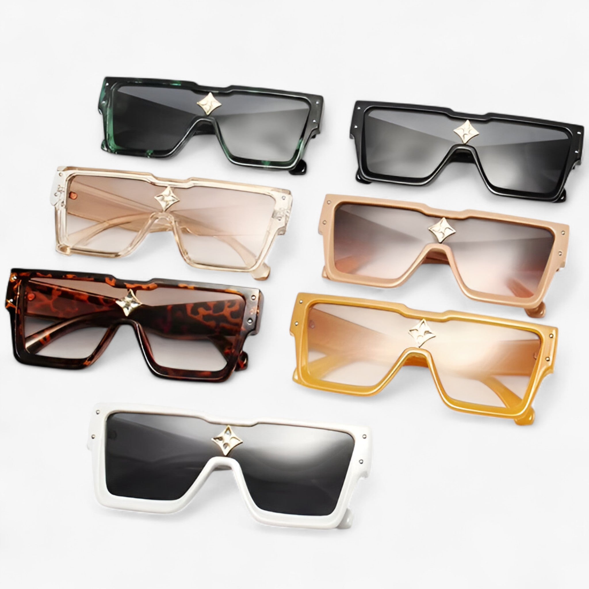 Occhiali da sole quadrati unisex con protezione UV400 Uomo - - Fashion Sunglasses mens sunglasses occhiali occhiali sole protezione quadrati sole sunglasses sunglasses polarized men unisex uomo - Concept Palermo