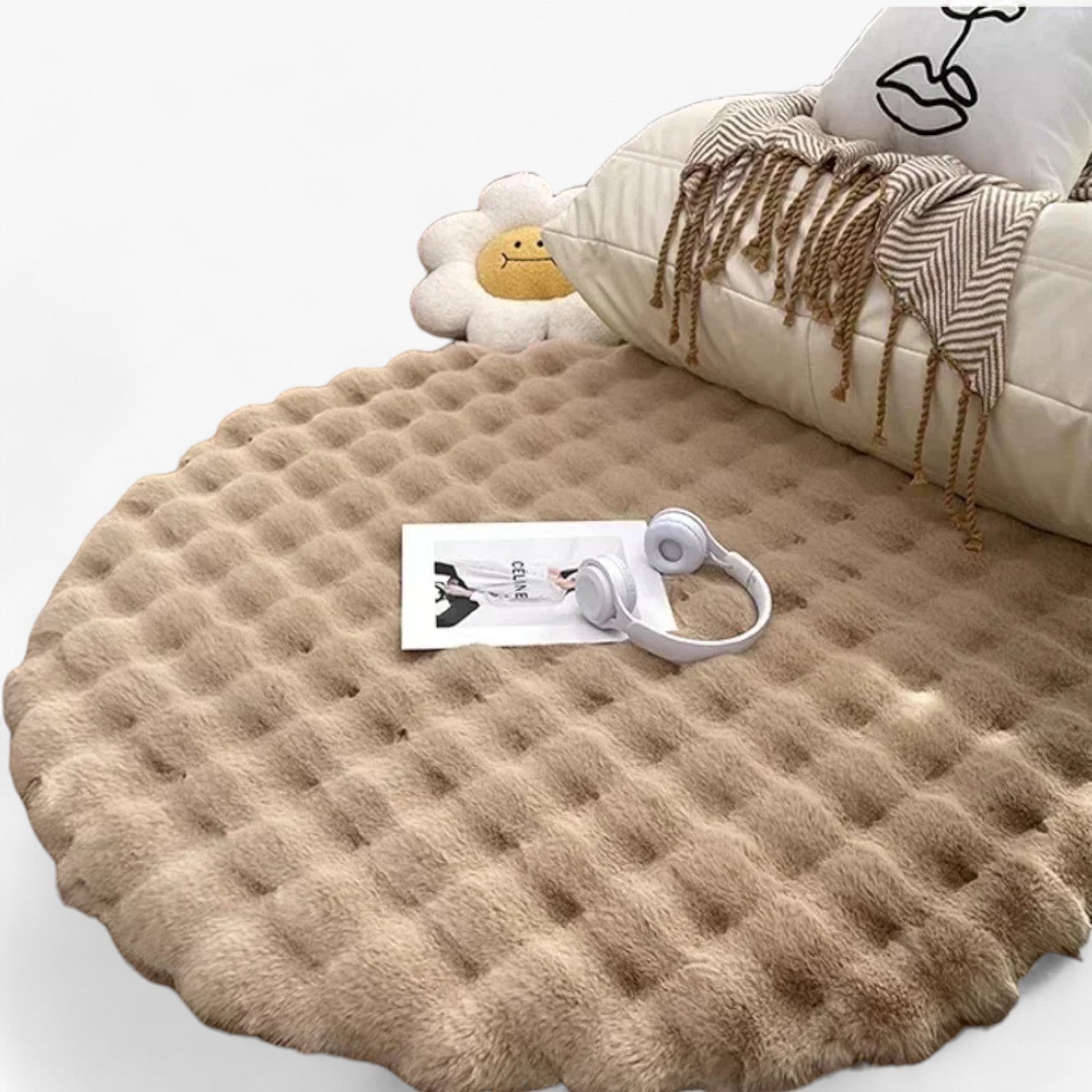 Tappeto soffice antiscivolo per soggiorno e camera da letto - khaki - antiscivolo bedroom camera Home home & garden letto soffice soggiorno tappeto tappeto soffice - Concept Palermo