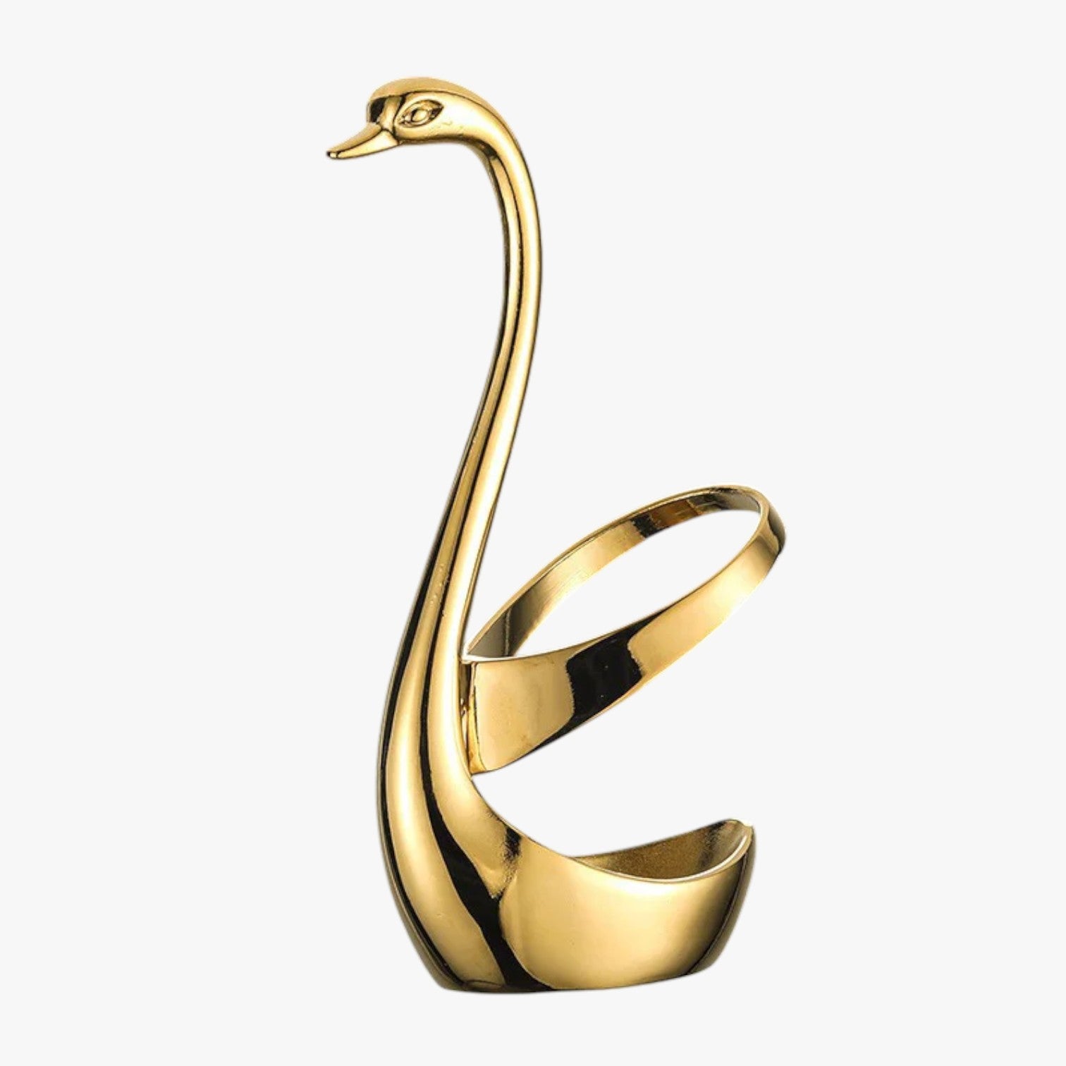 Porta posate a forma di cigno - Base Oro - cigno forma Kitchen kitchen & dining kitchen accessory kitchen tools porta porta posate posate - Concept Palermo